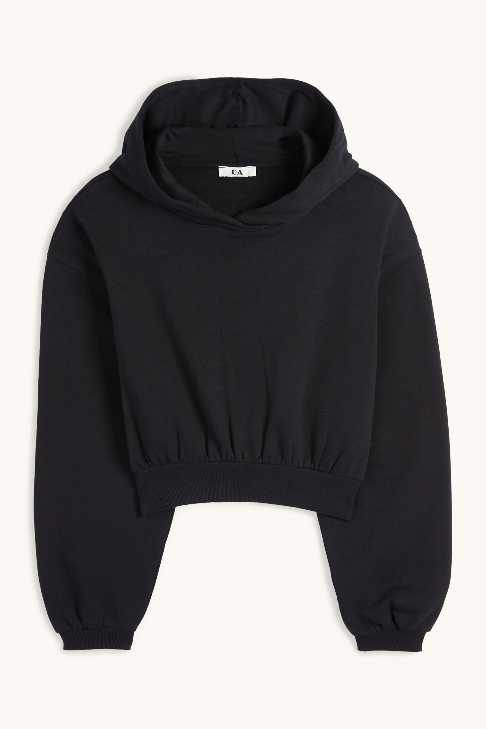 Cropped hoodie black