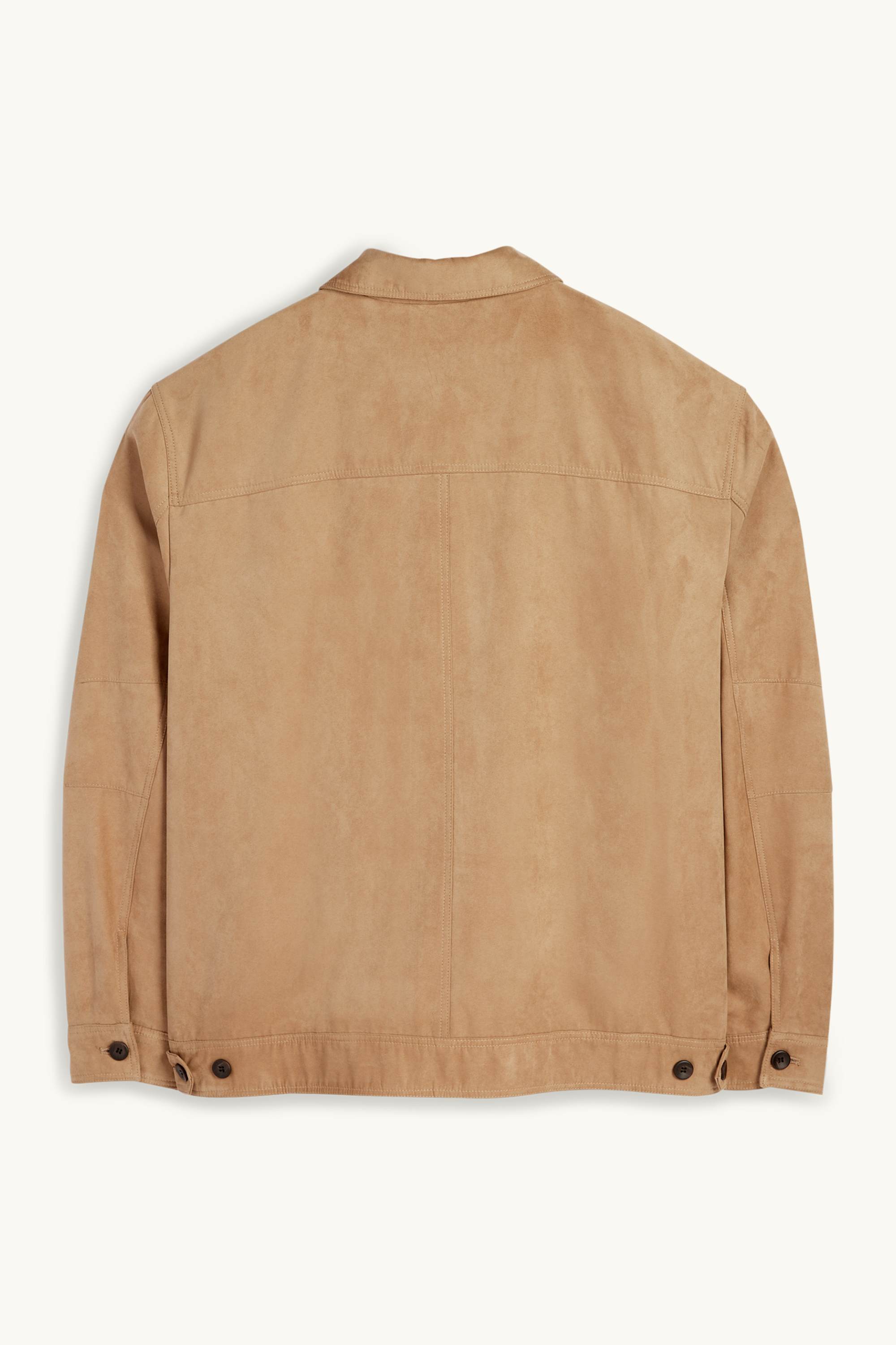 Shirt jacket - faux suede brown