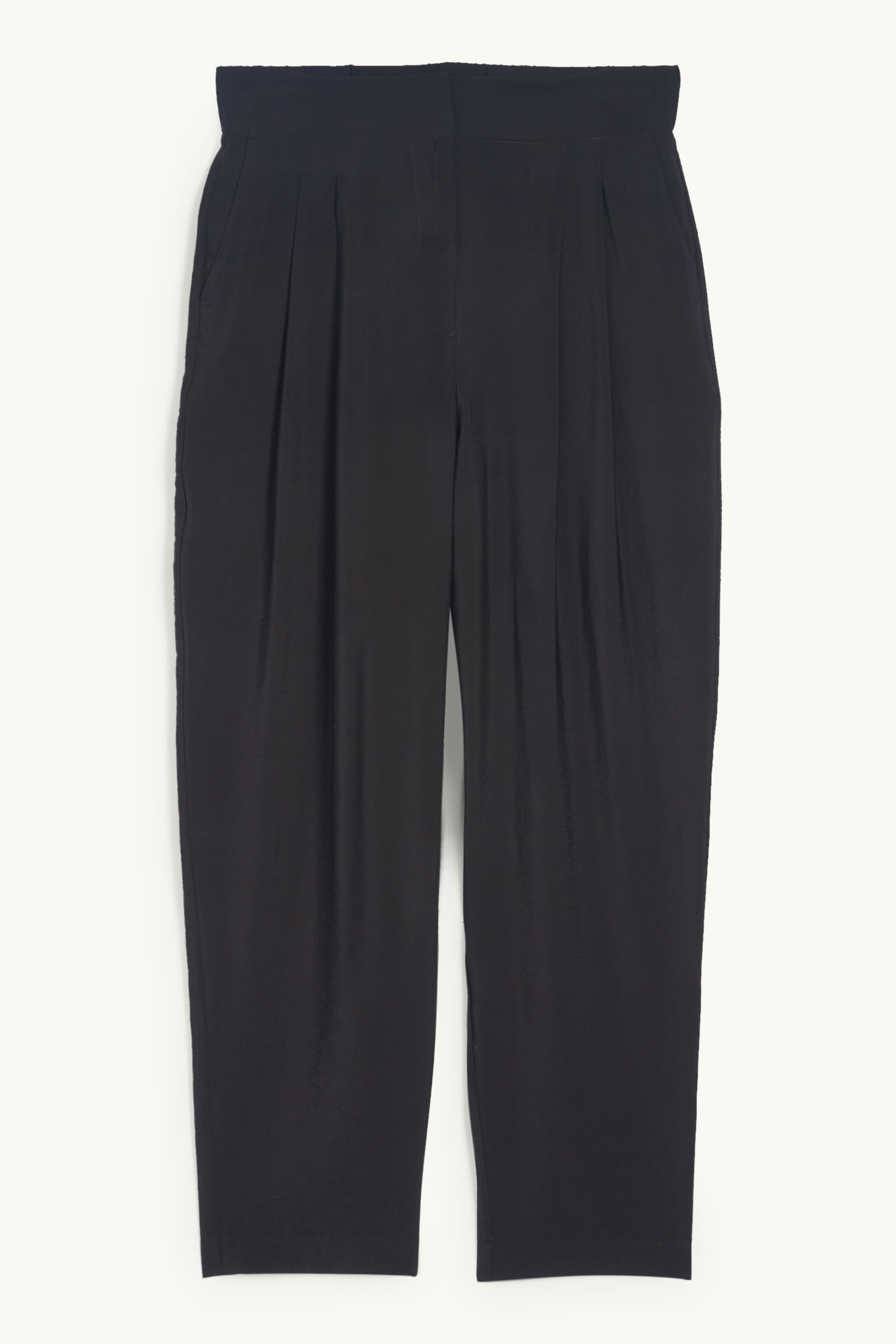 Business trousers - high waist - loose fit black
