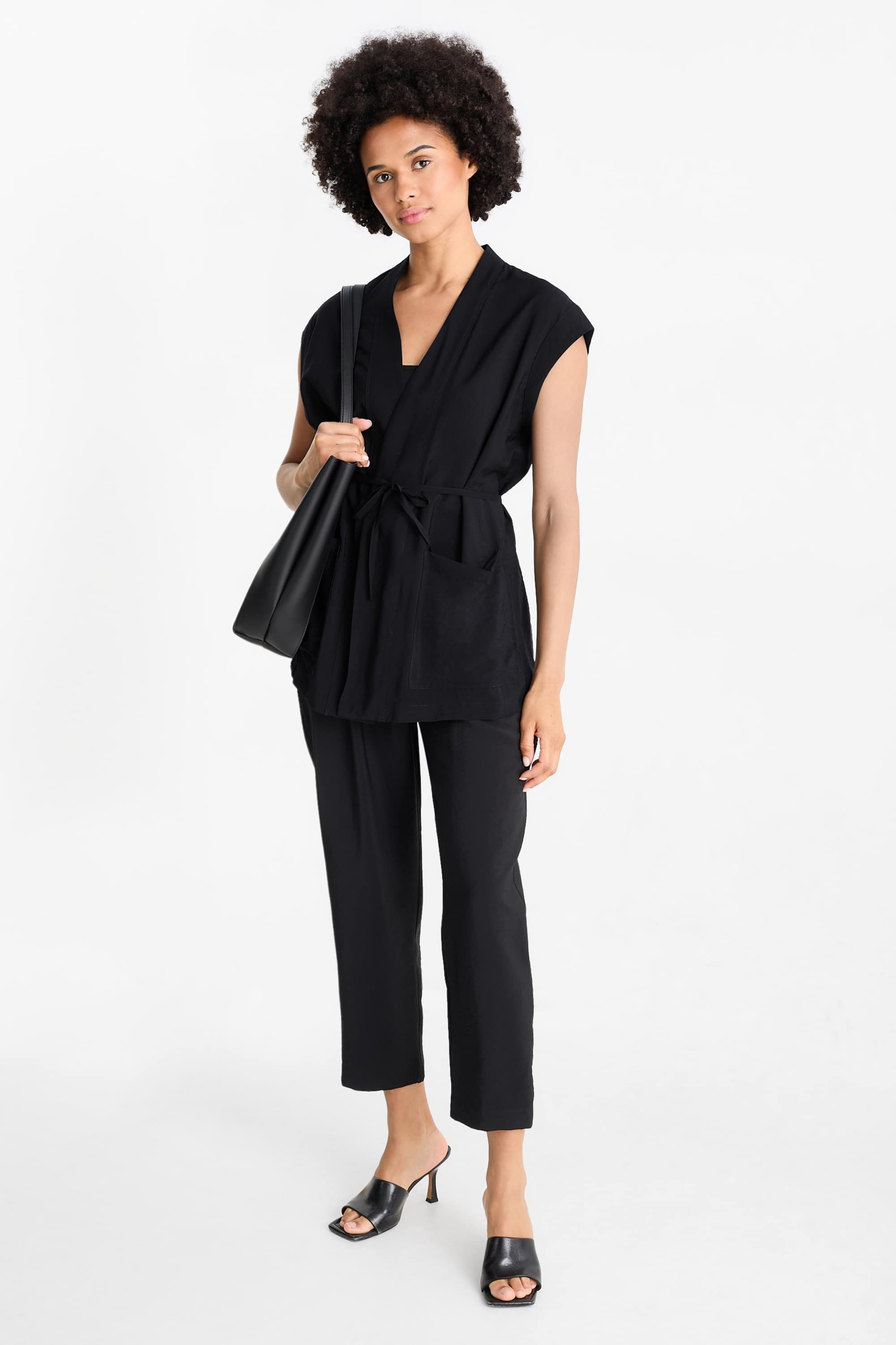 Waistcoat - relaxed fit black