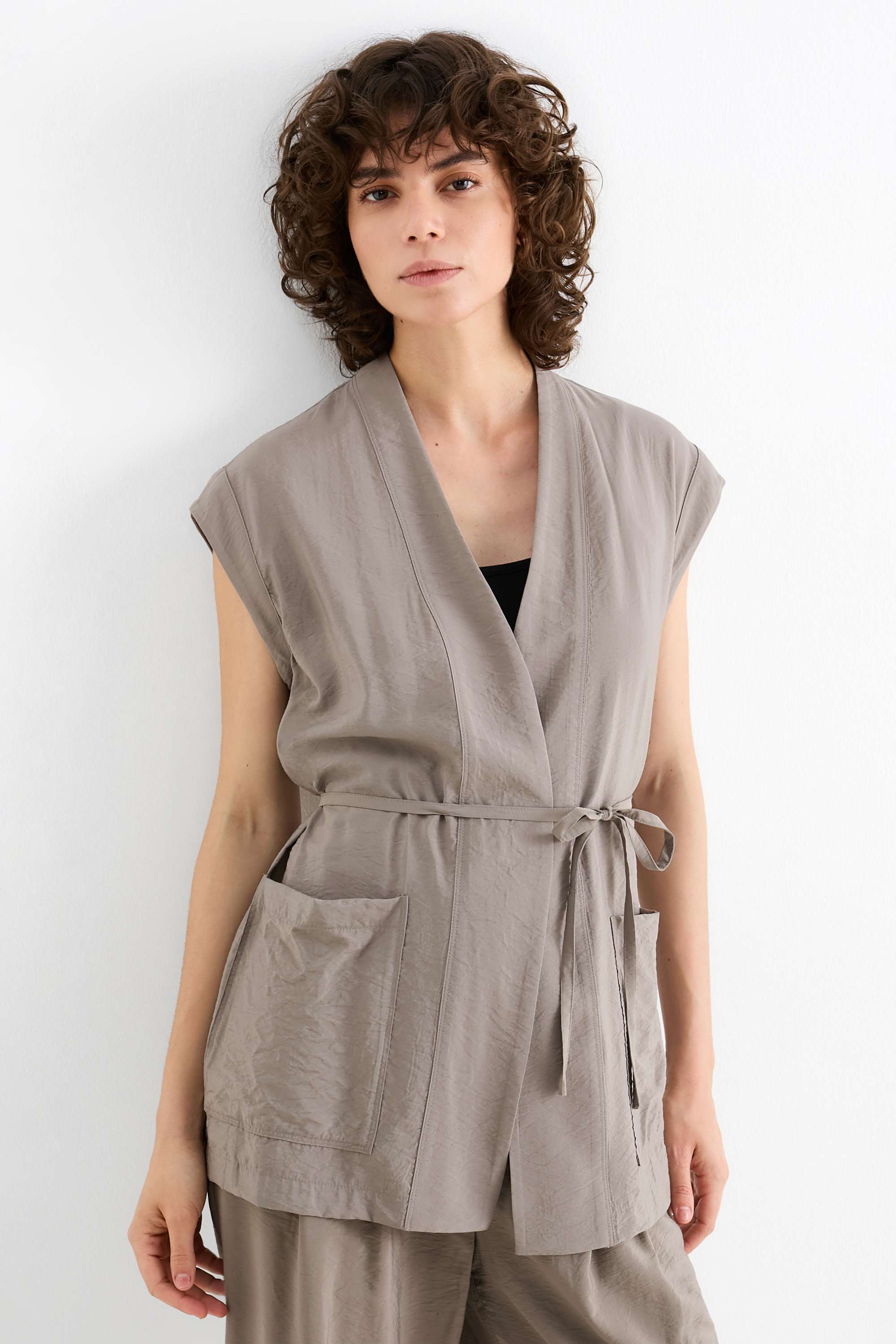 Waistcoat - relaxed fit gray