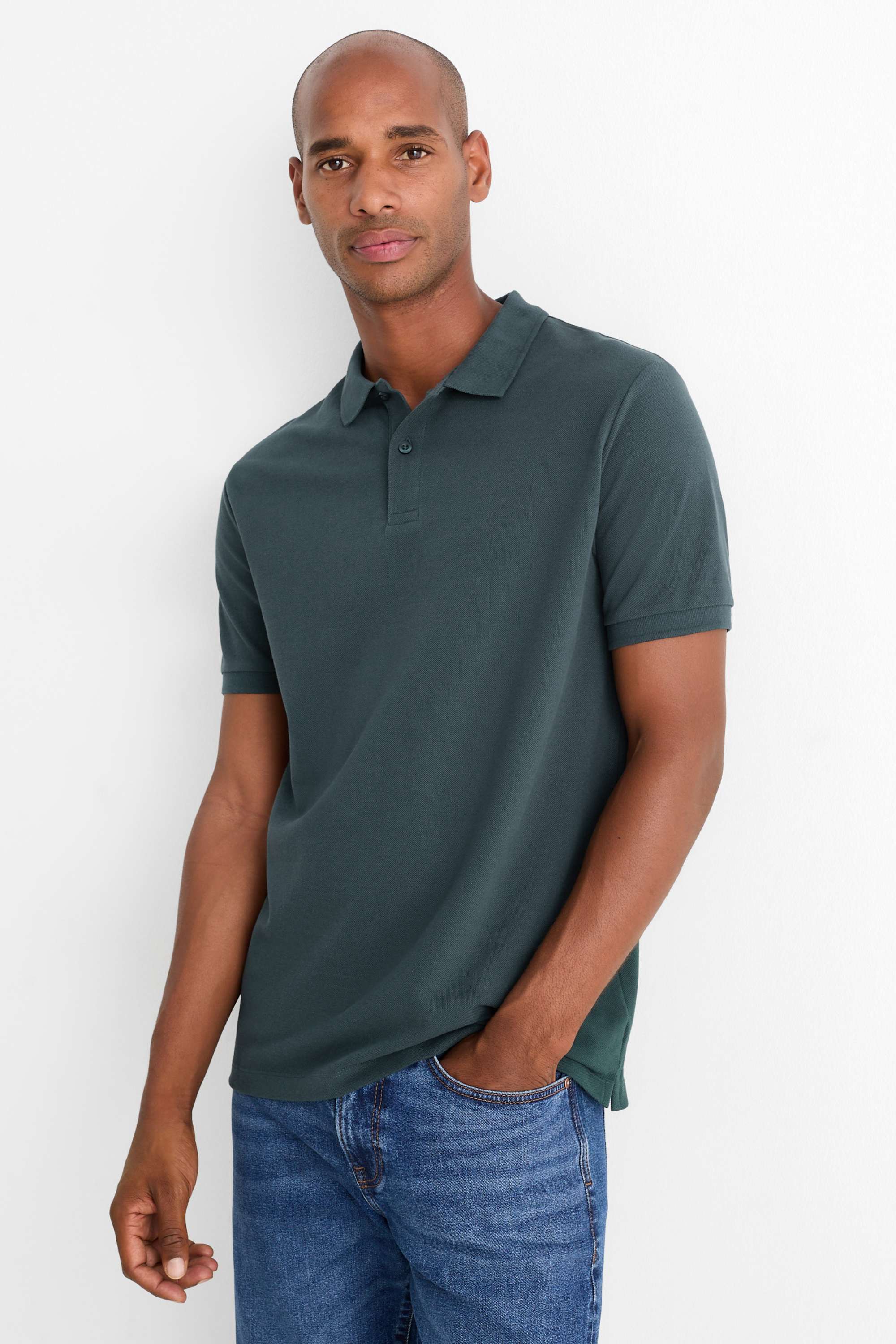 Polo shirt - regular fit dark green