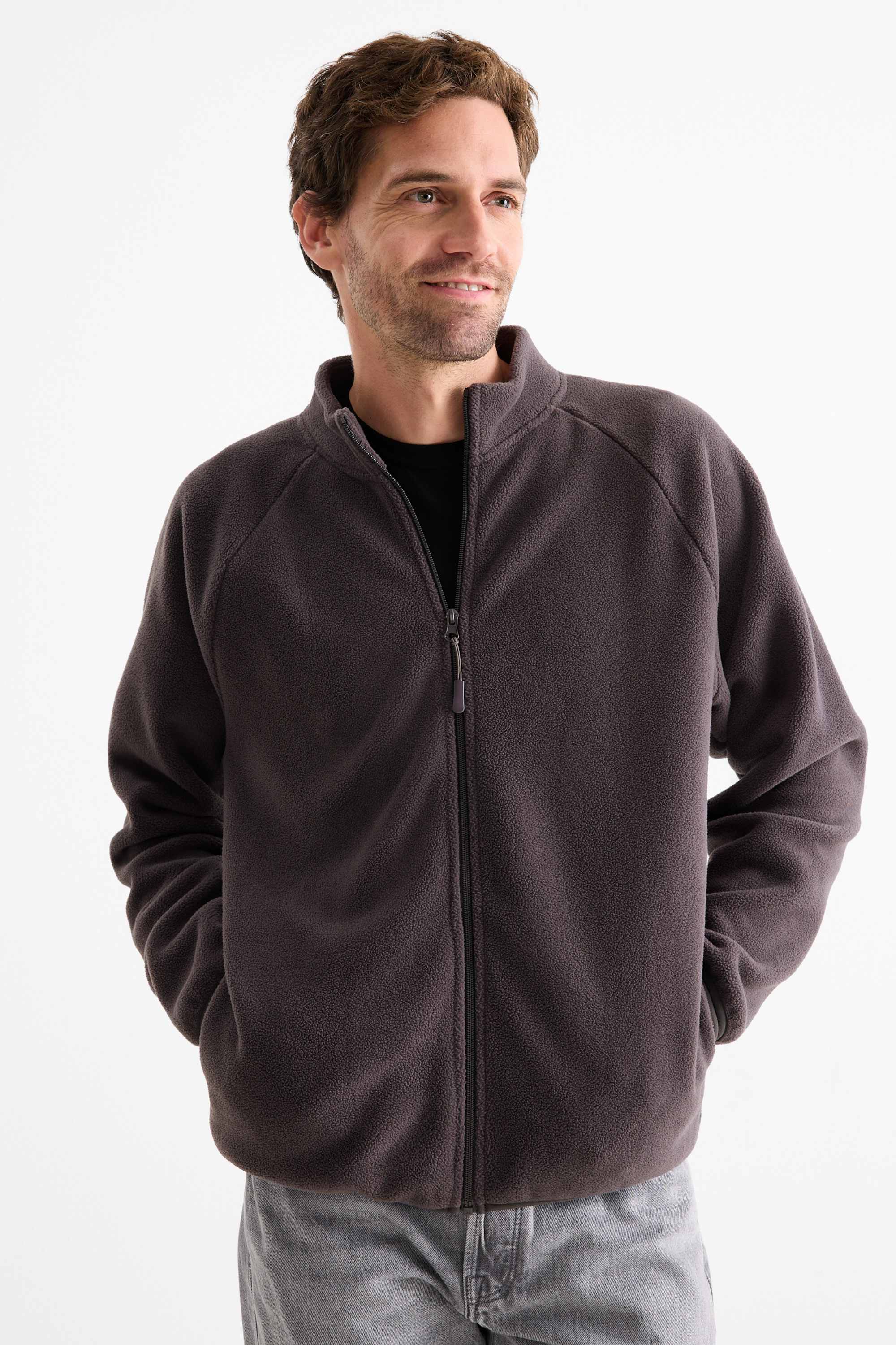 Fleece jacket dark gray