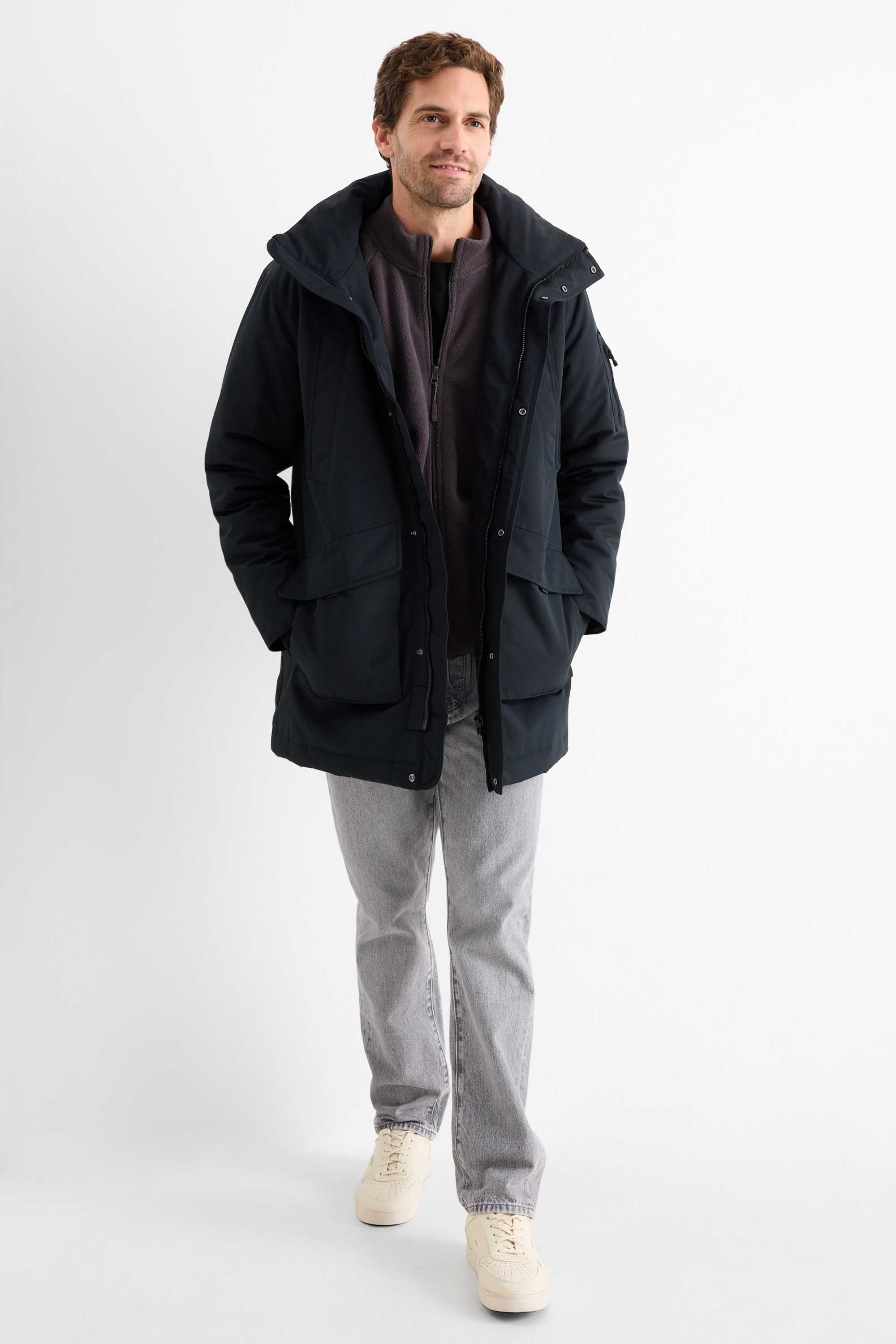 Fleece jacket dark gray