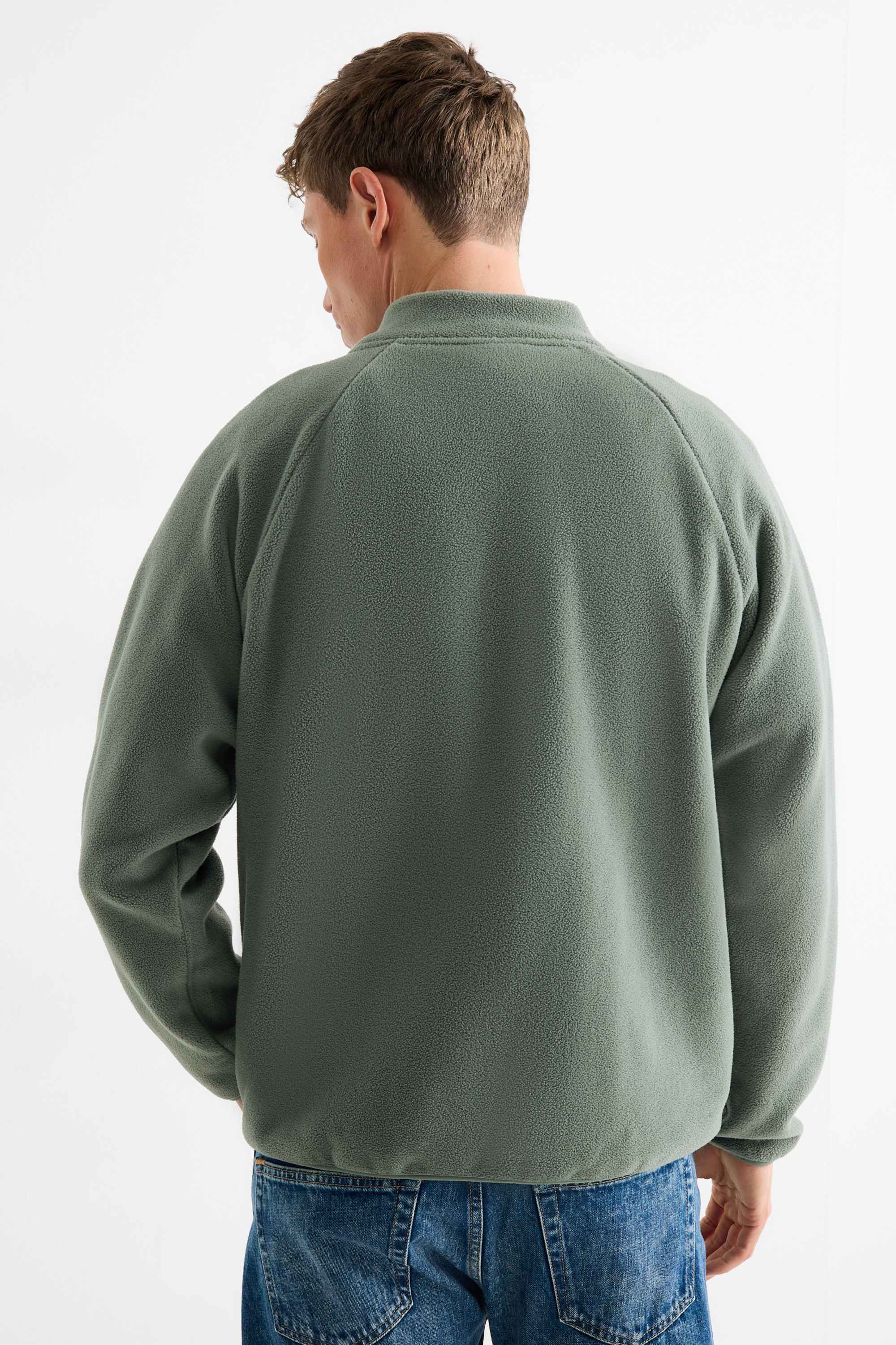 Fleece jacket dark green