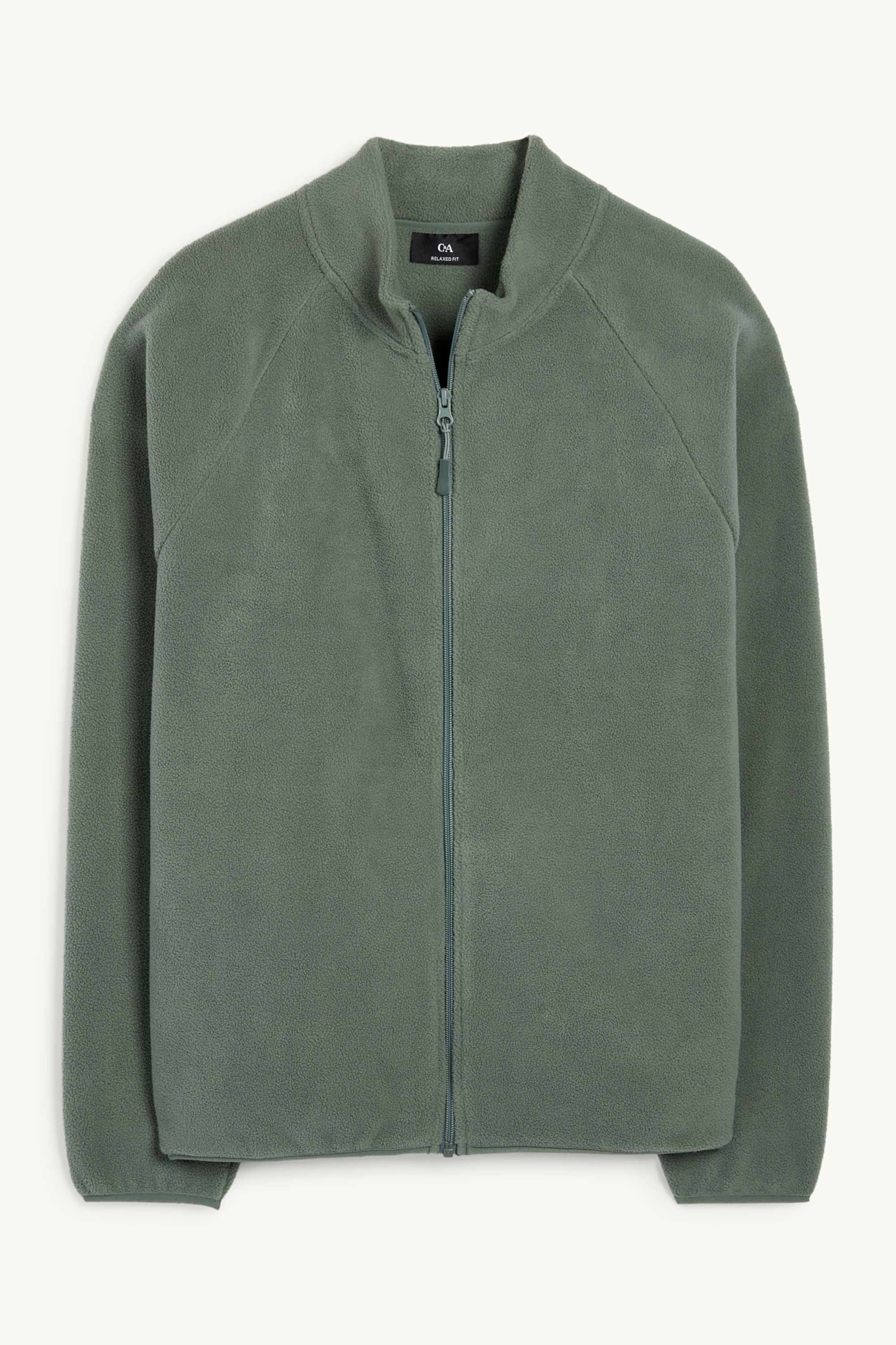 Fleece jacket dark green