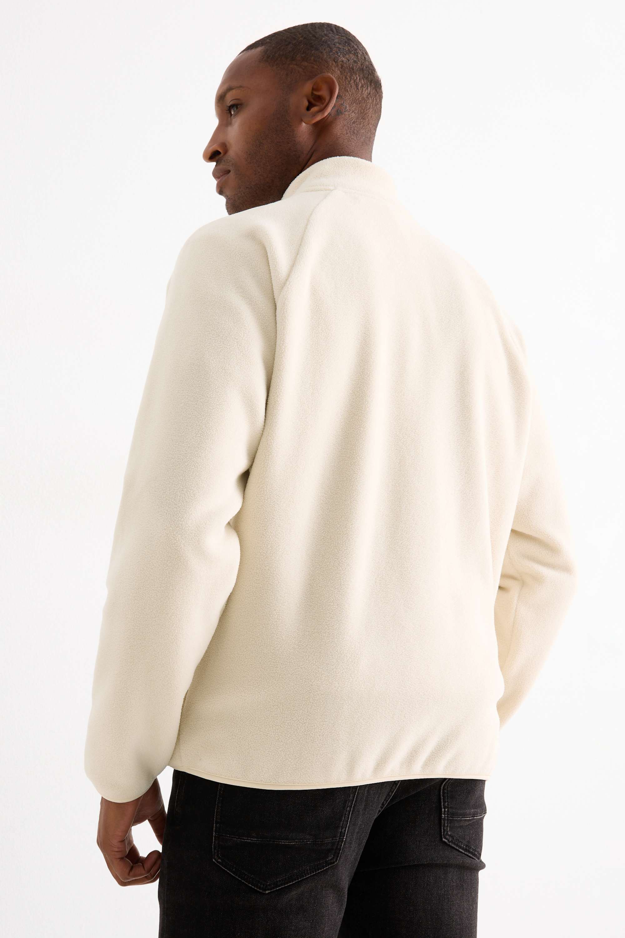 Fleece jacket cremewhite