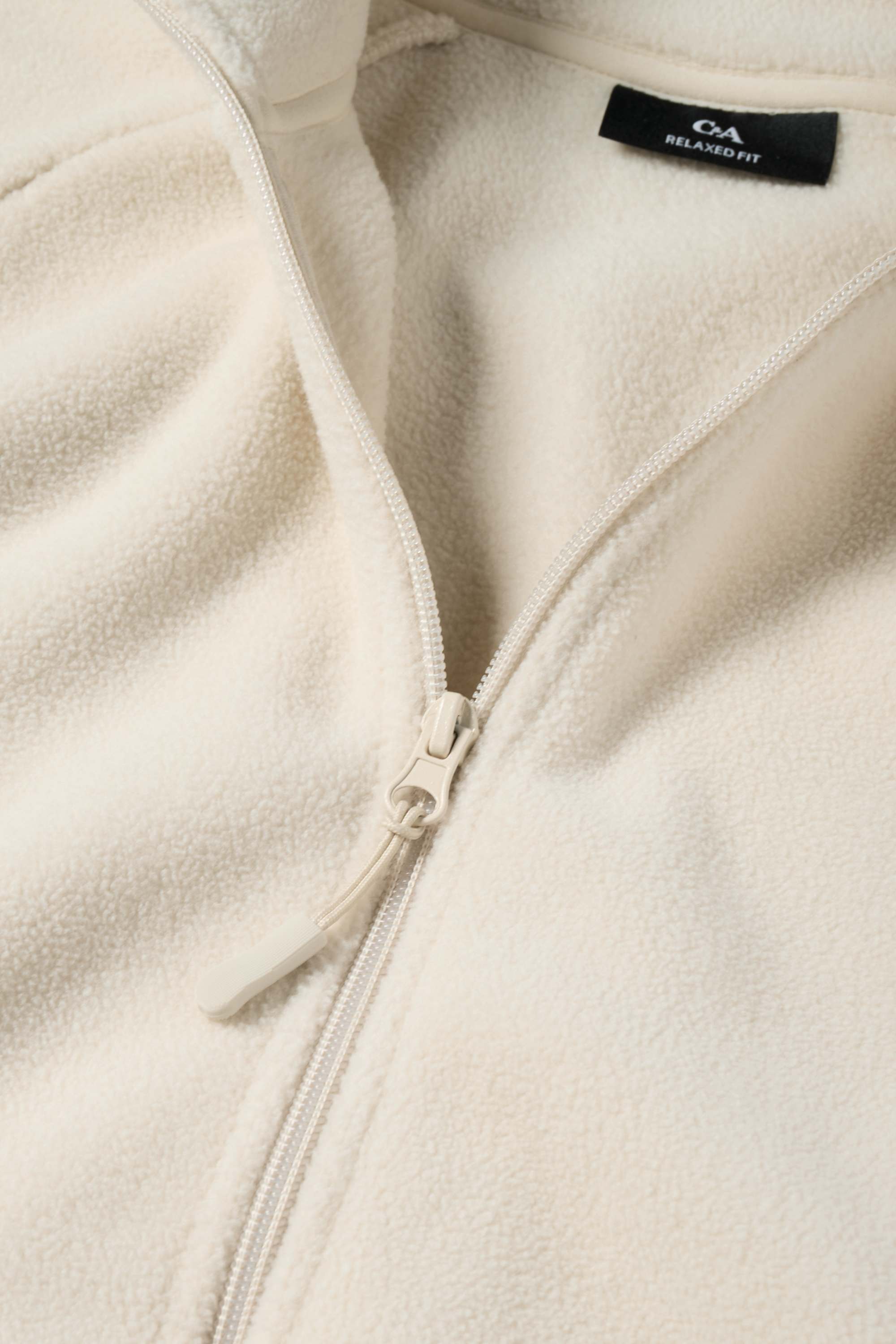 Fleece jacket cremewhite
