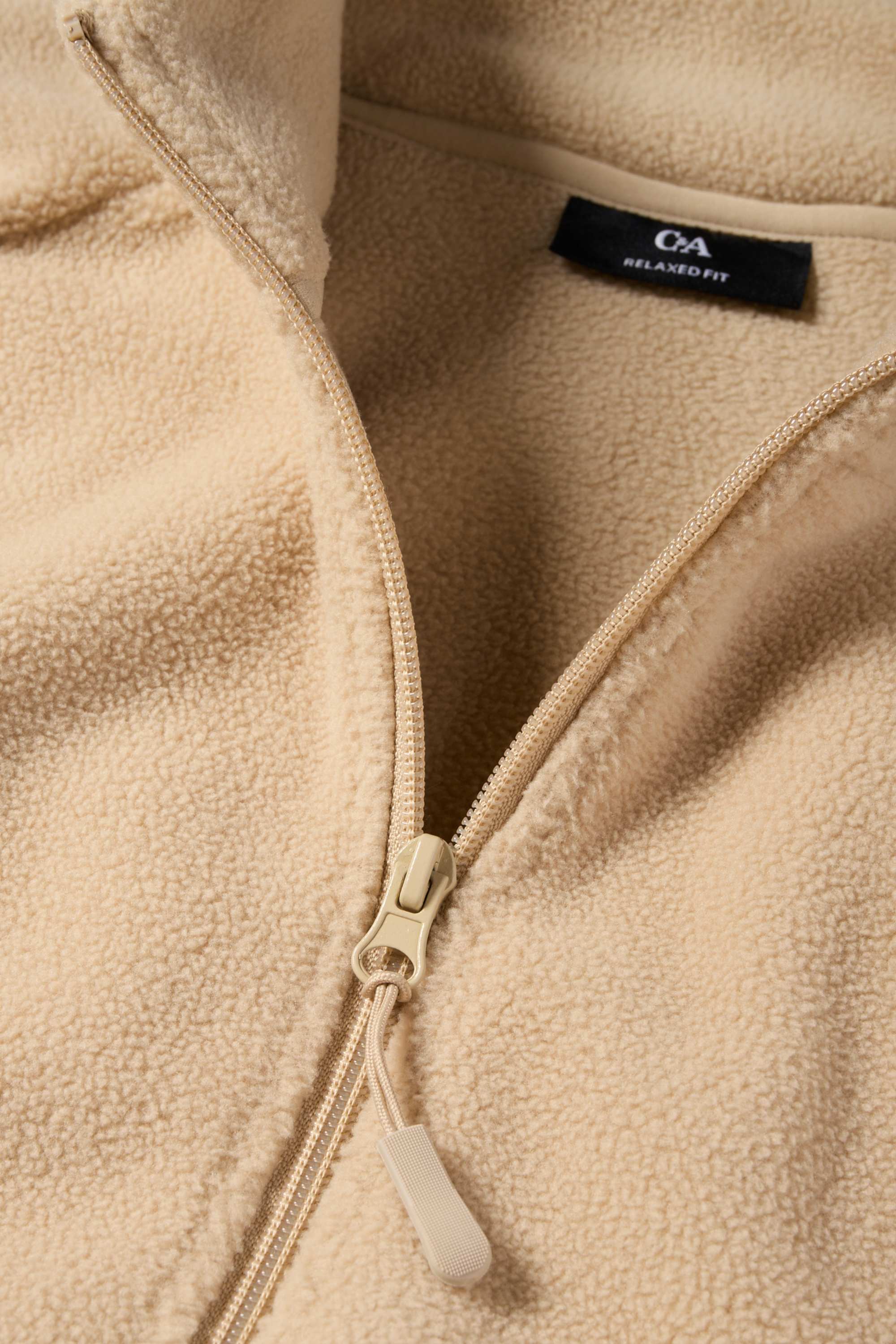 Fleece jacket beige