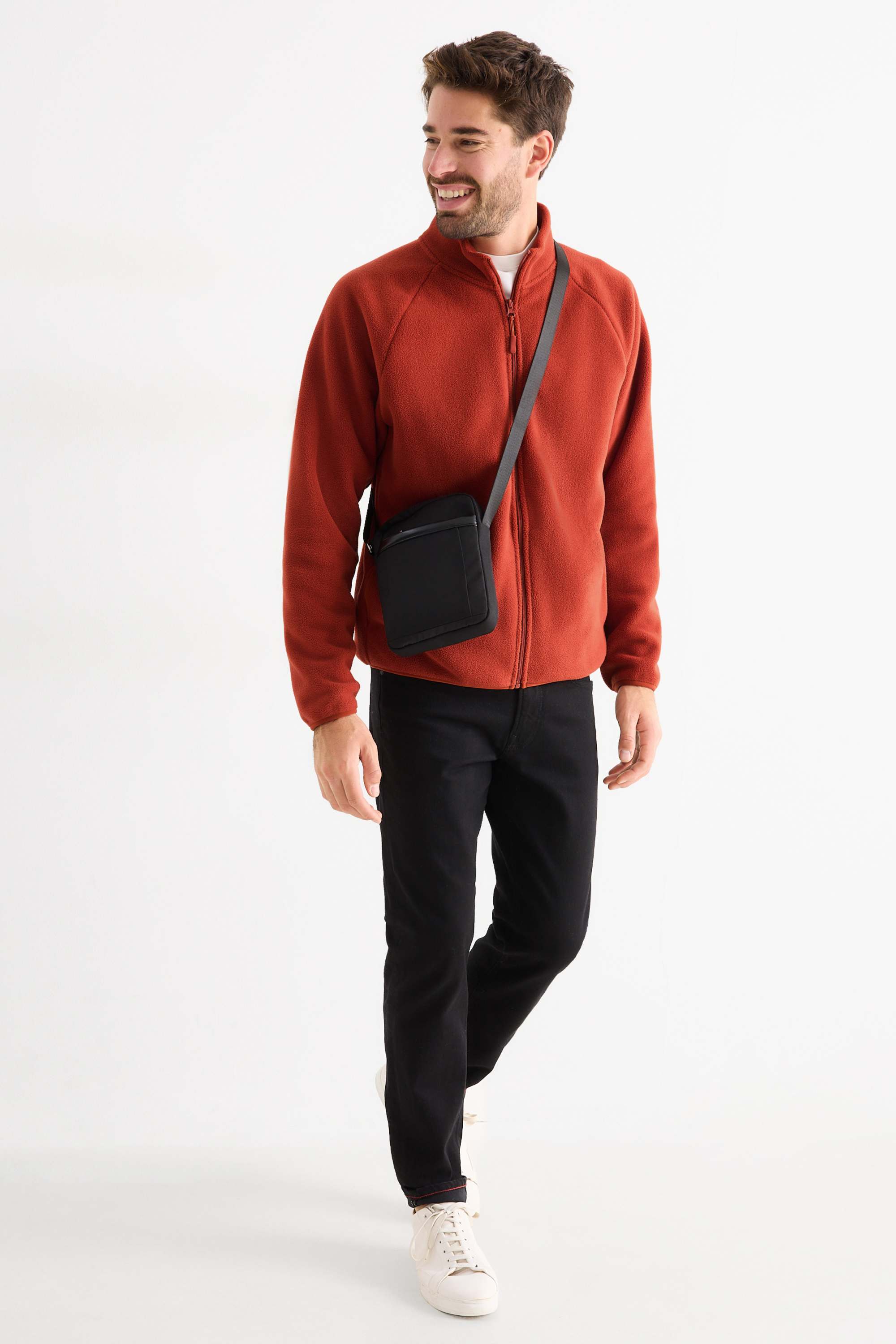 Fleece jacket dark orange