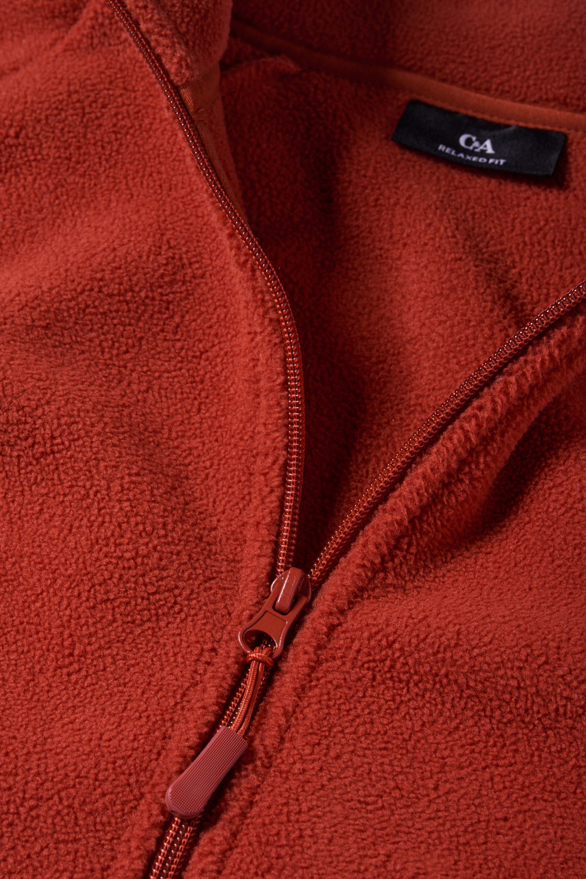 Fleece jacket dark orange