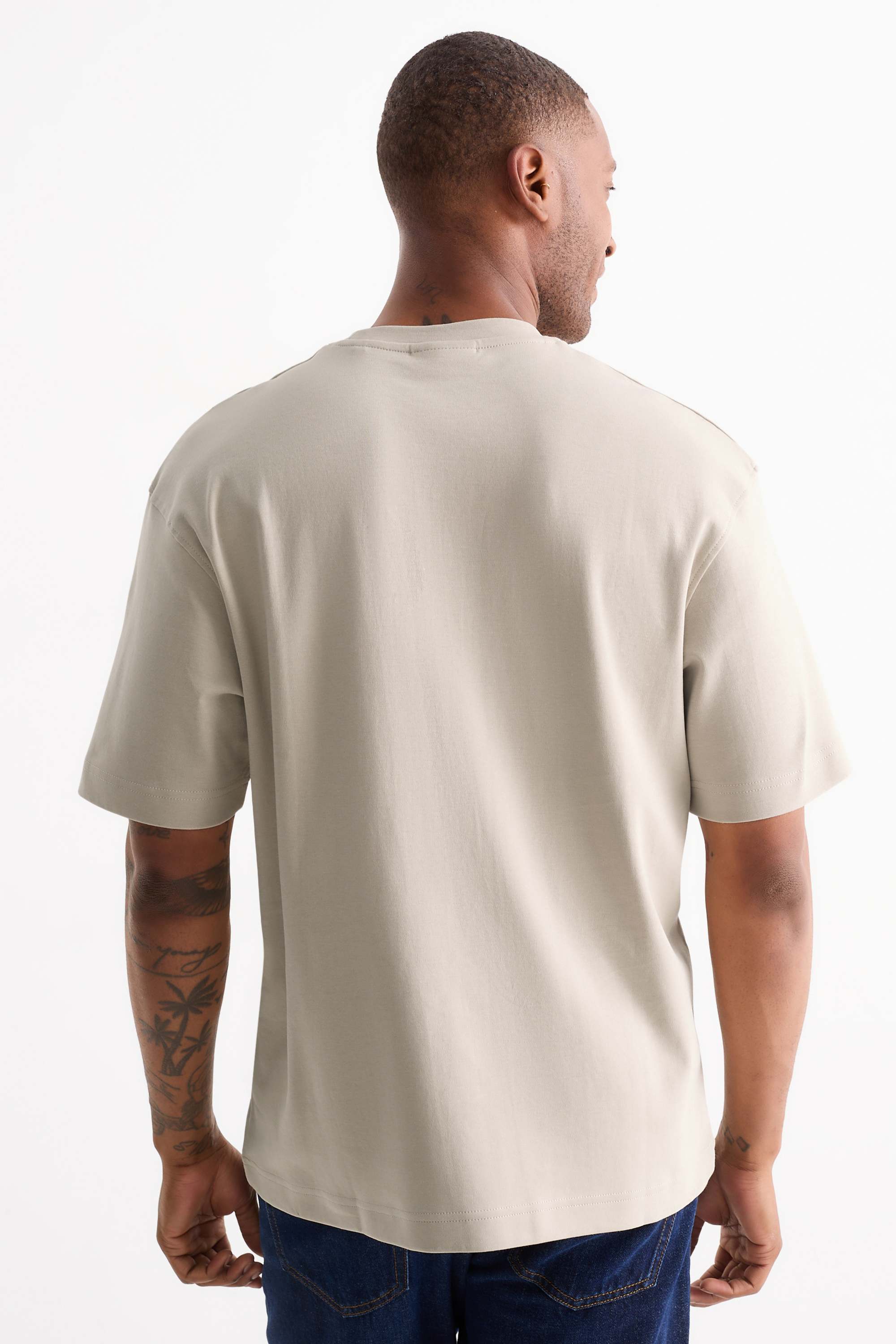 T-shirt - relaxed fit beige