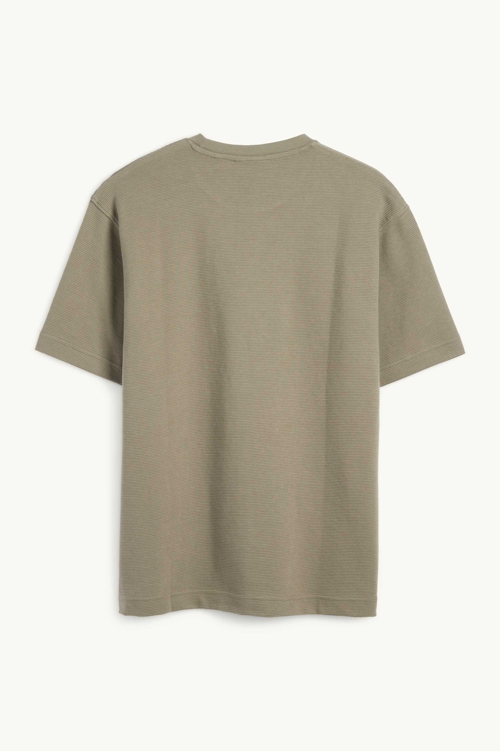 T-shirt - relaxed fit - ribbed green