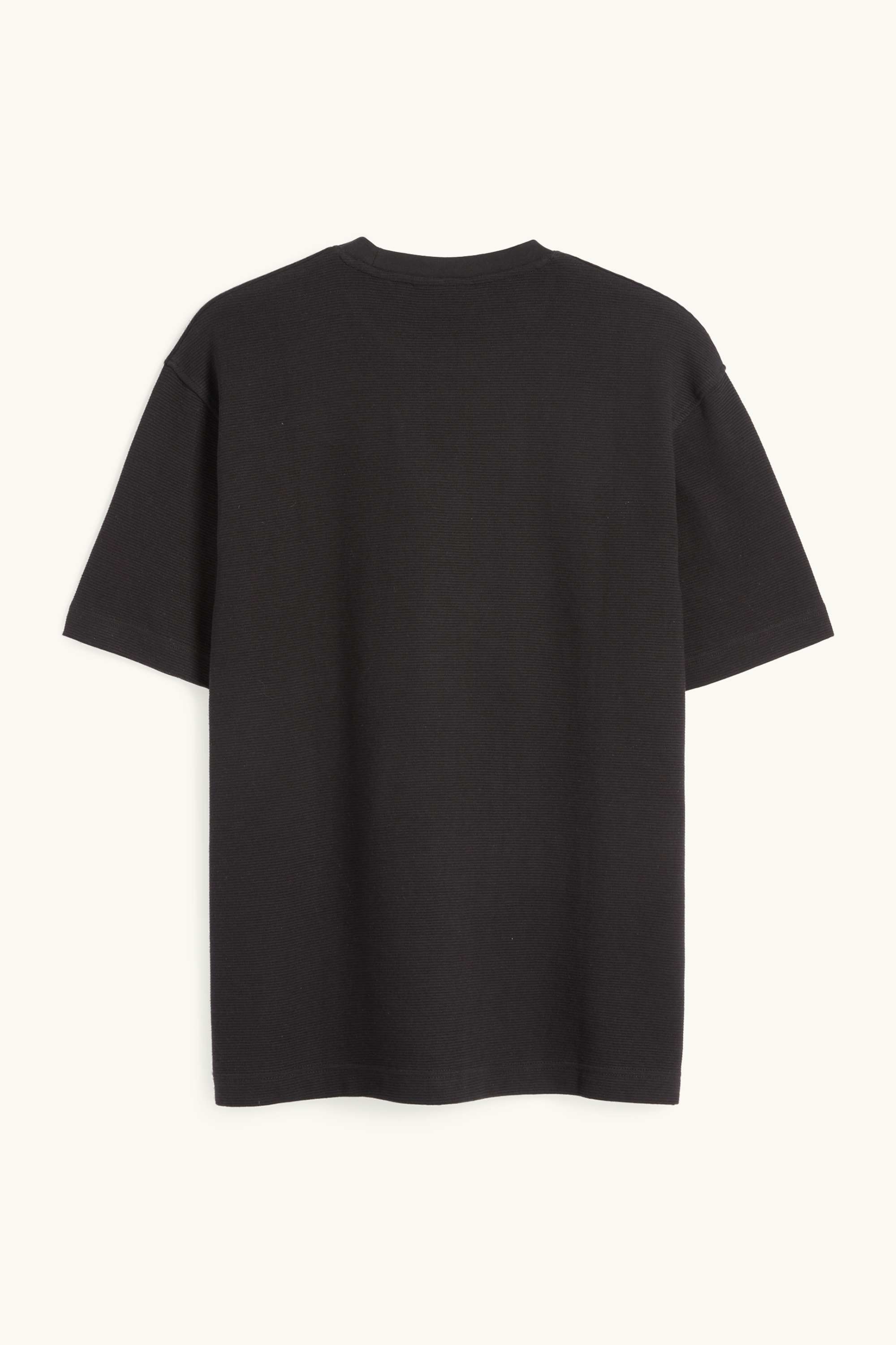 T-shirt - relaxed fit - ribbed black