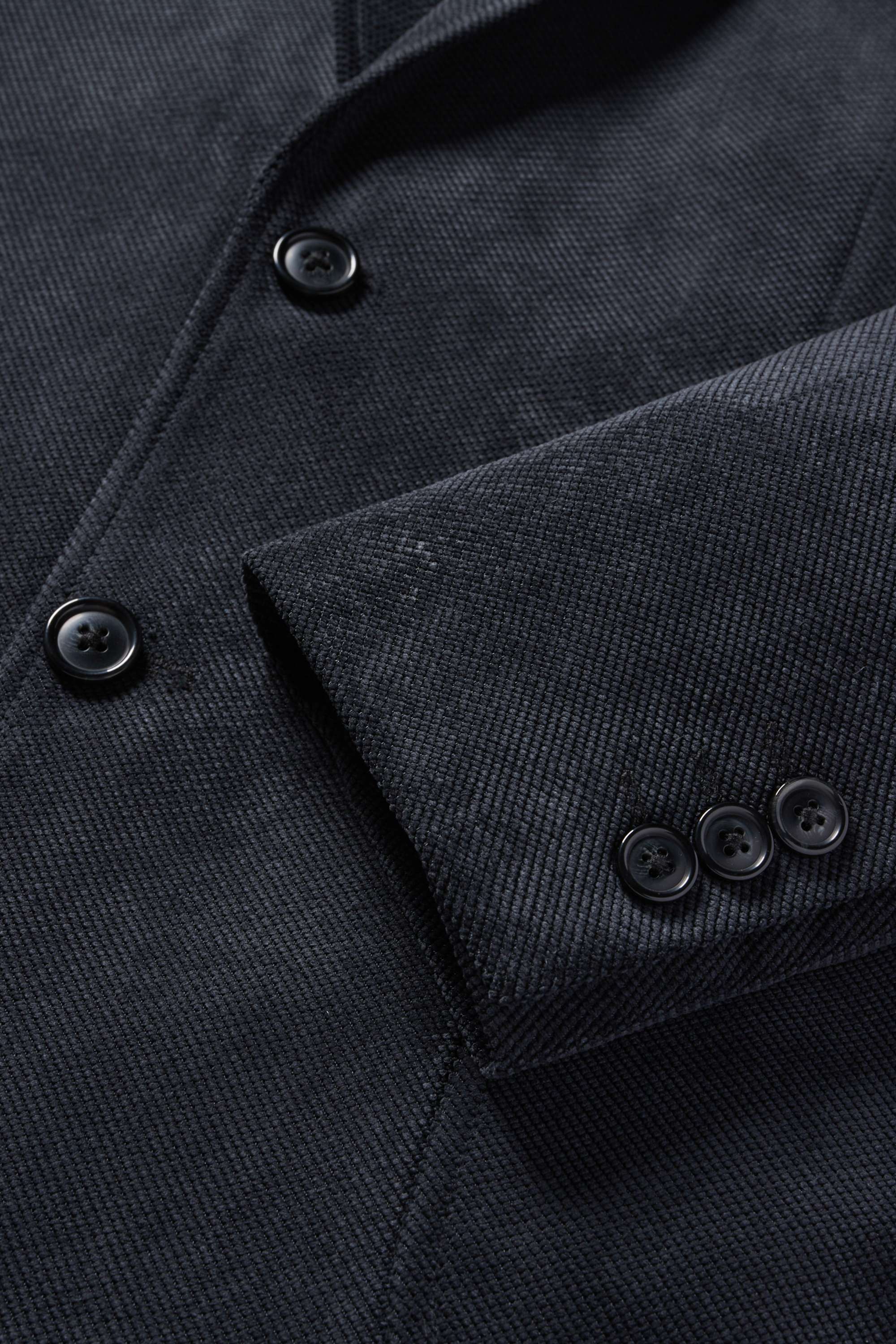 Tailored jacket - regular fit - textured dark gray (1)