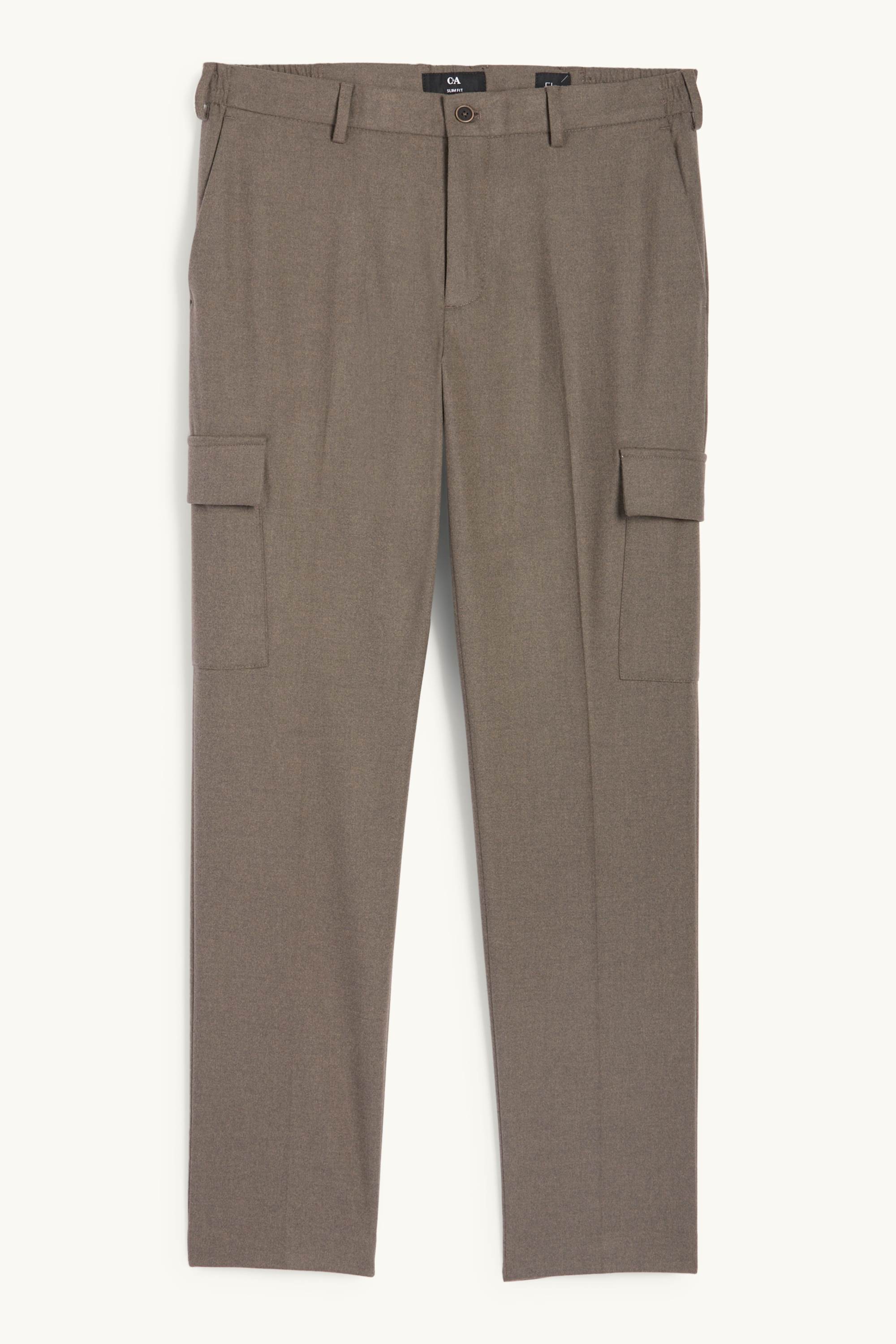 Mix & match flannel trousers - slim fit - Flex taupe