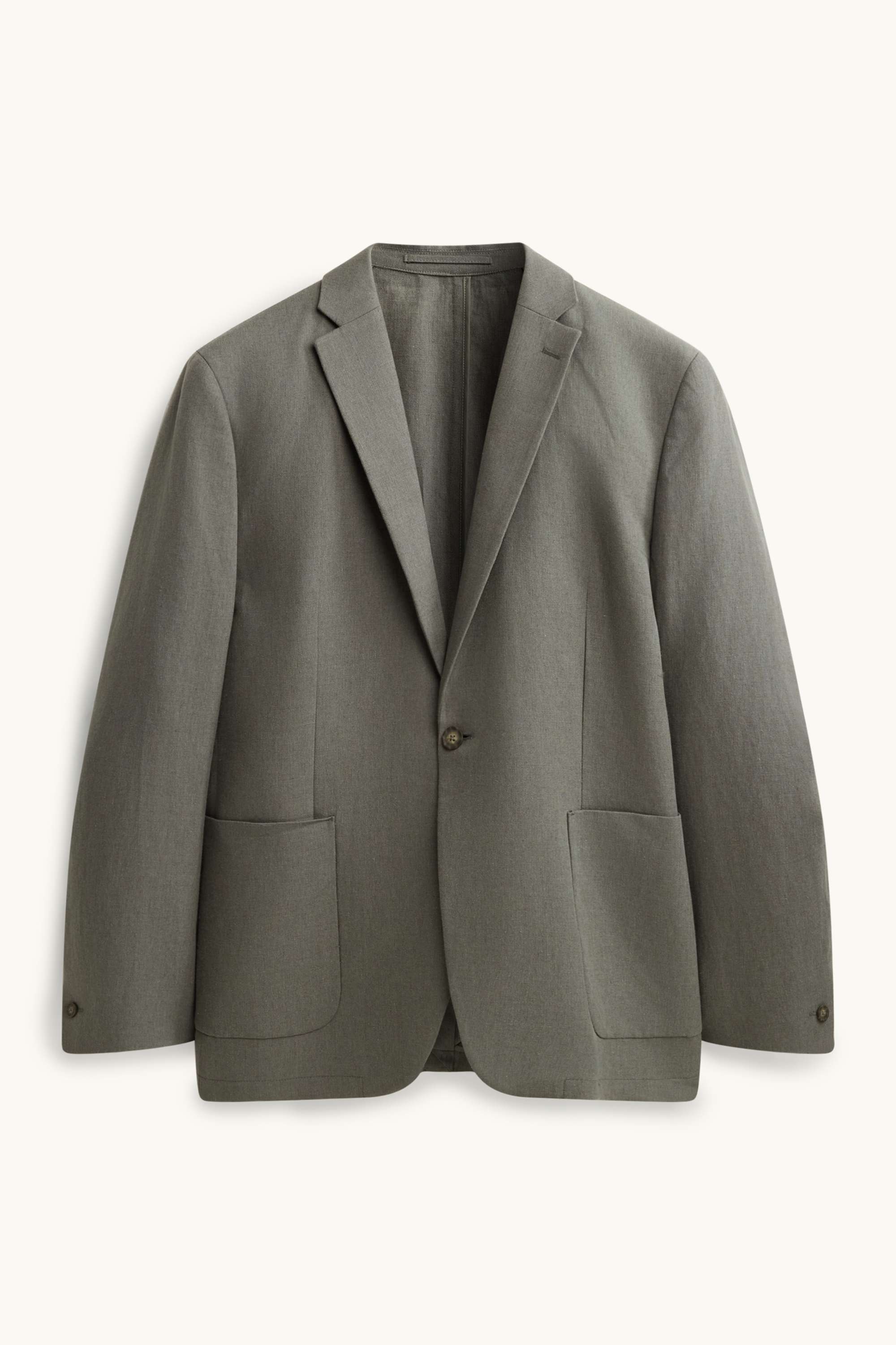 Mix & match tailored jacket - regular fit - linen blend gray