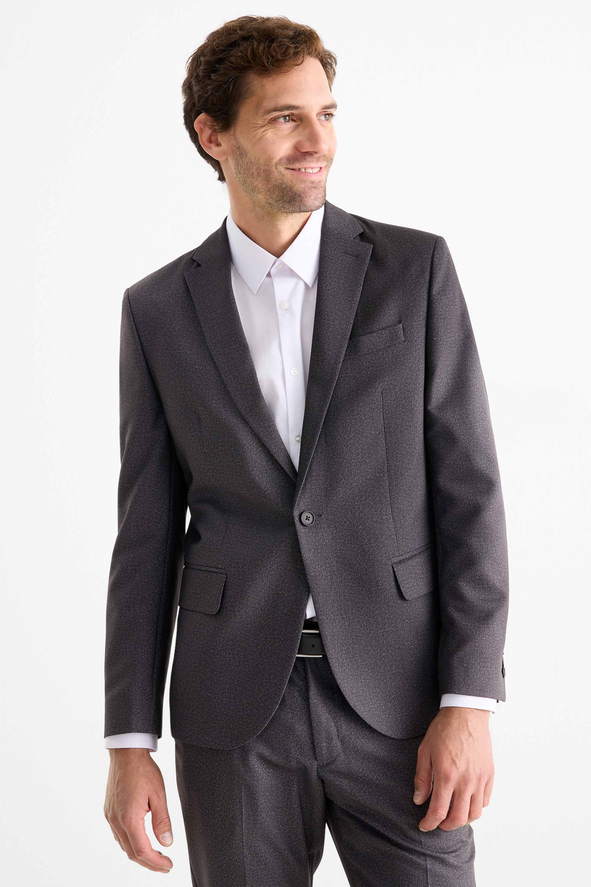 Mix & match tailored jacket - slim fit - Flex dark gray