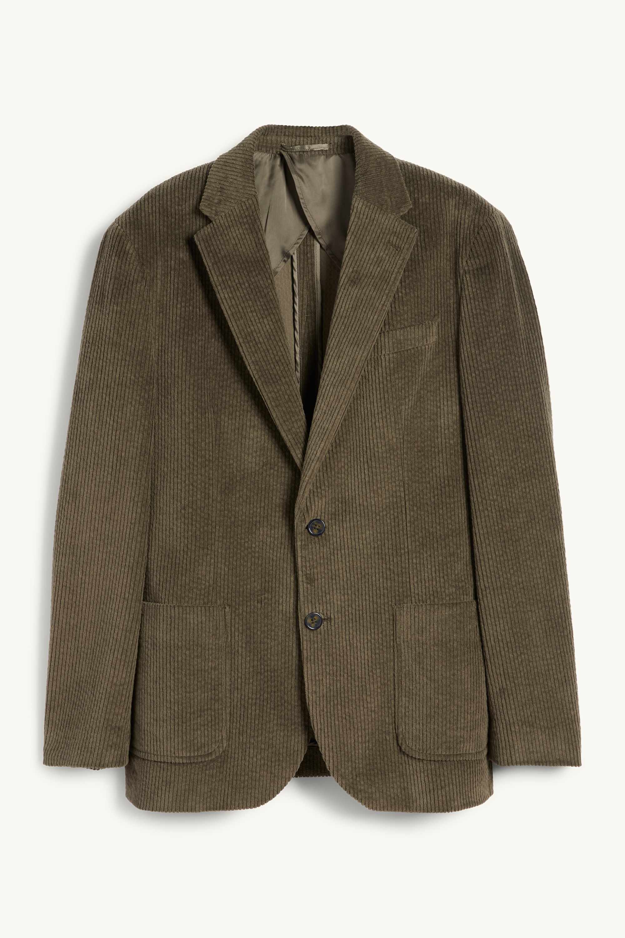 Corduroy mix & match tailored jacket - regular fit - stretch dark green