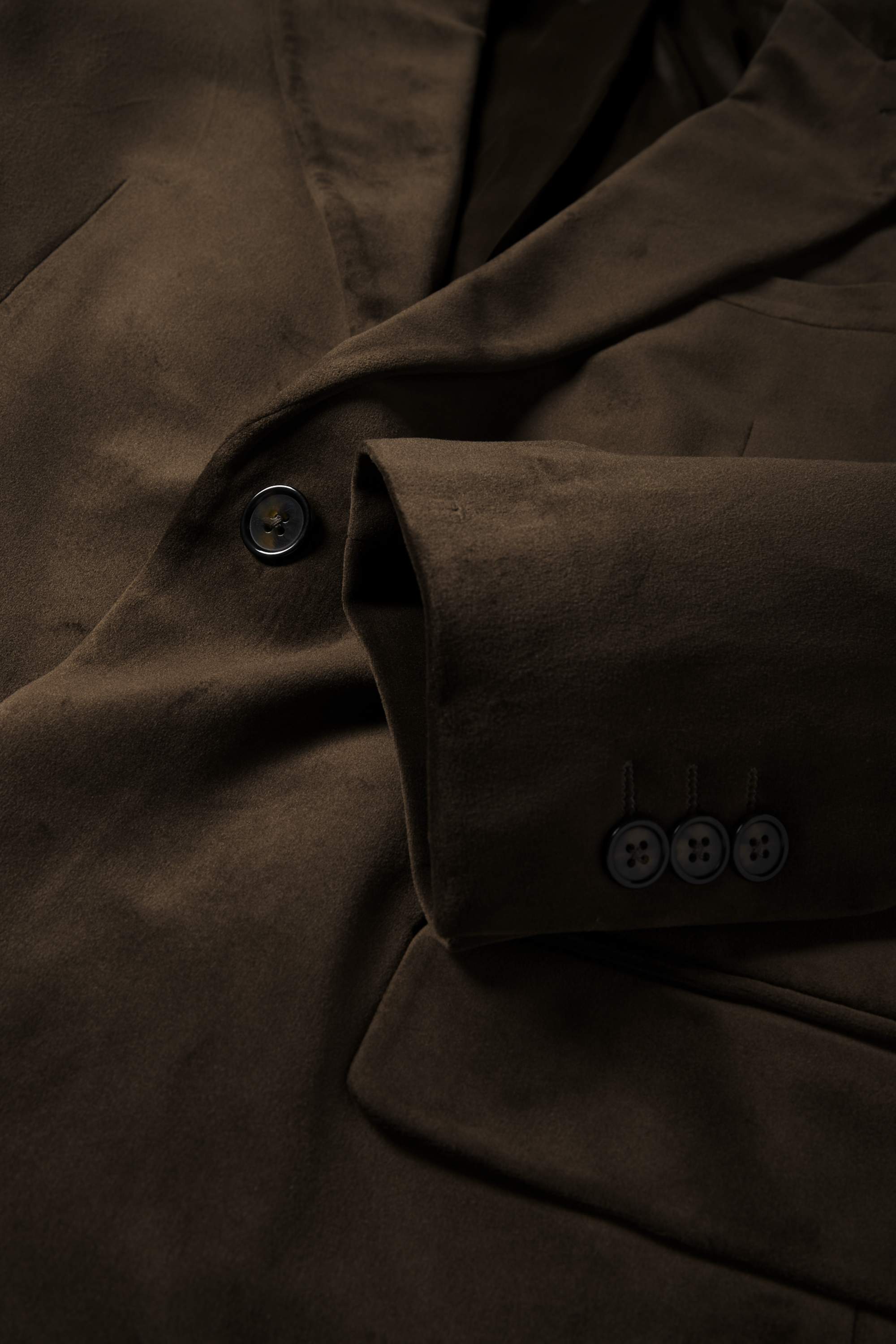 Tailored velvet jacket - slim fit - stretch dark green