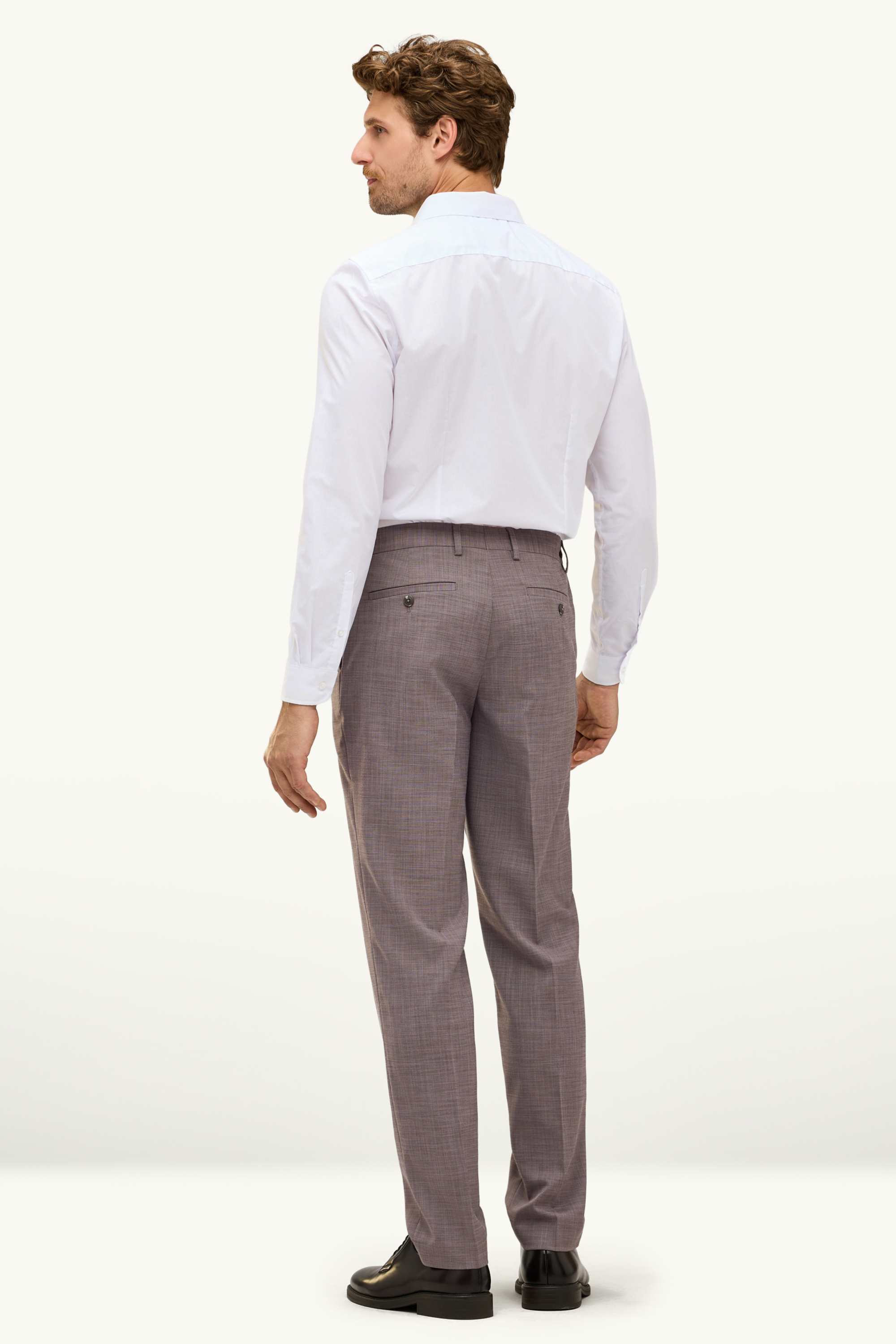 Mix & match suit trousers - regular fit - stretch brown-melange