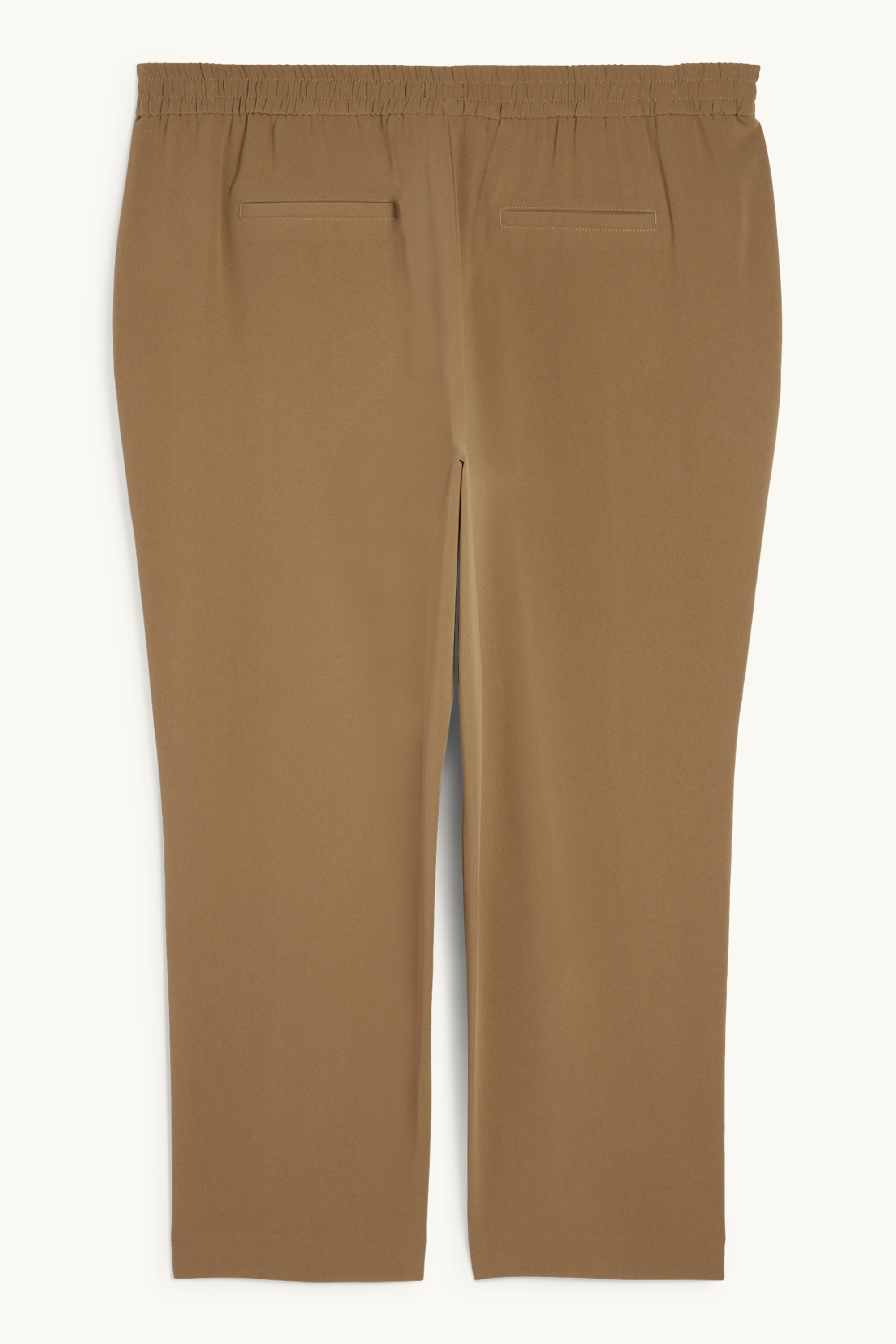 Cloth trousers - mid-rise waist - tapered fit khaki