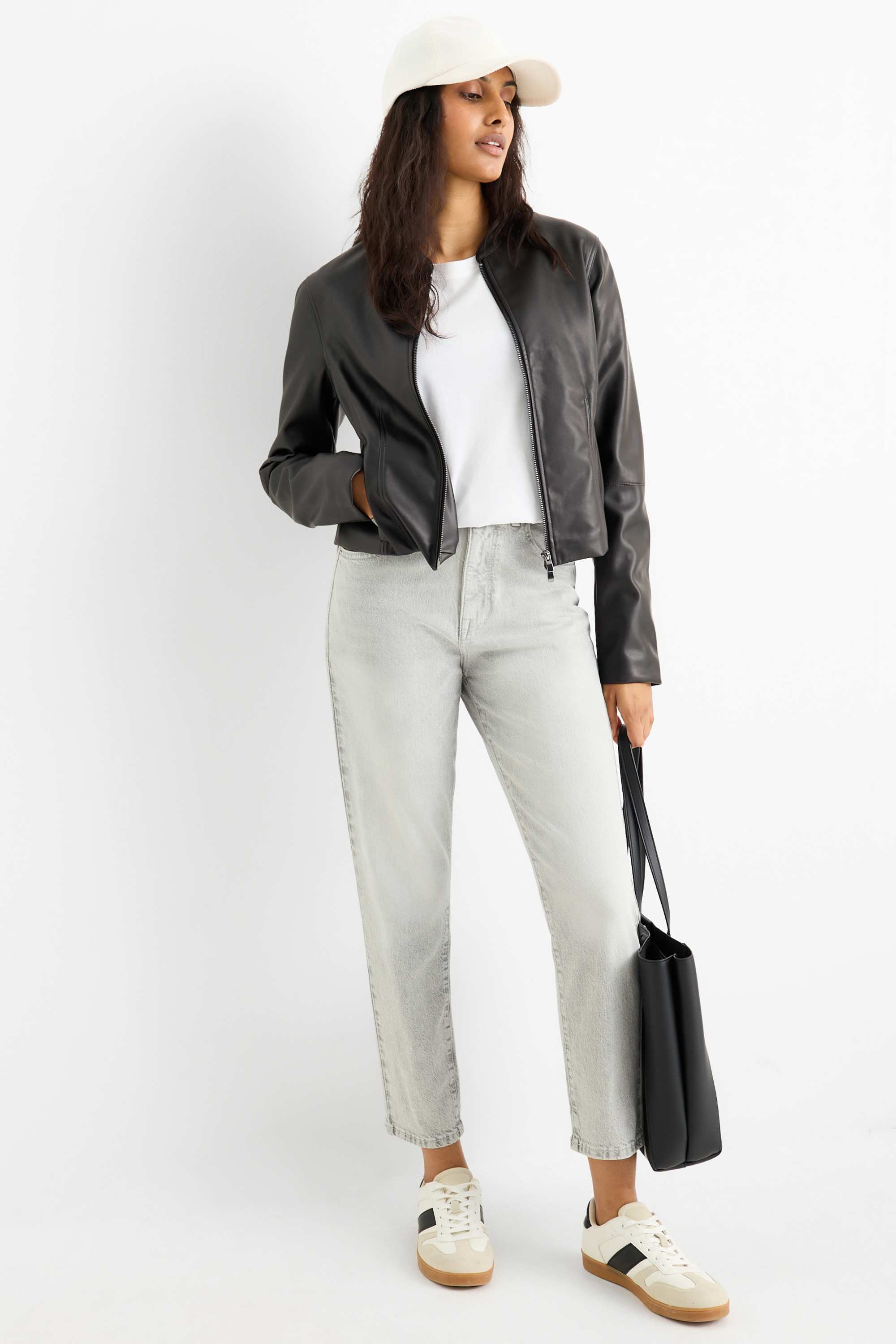 Jacket - faux leather black