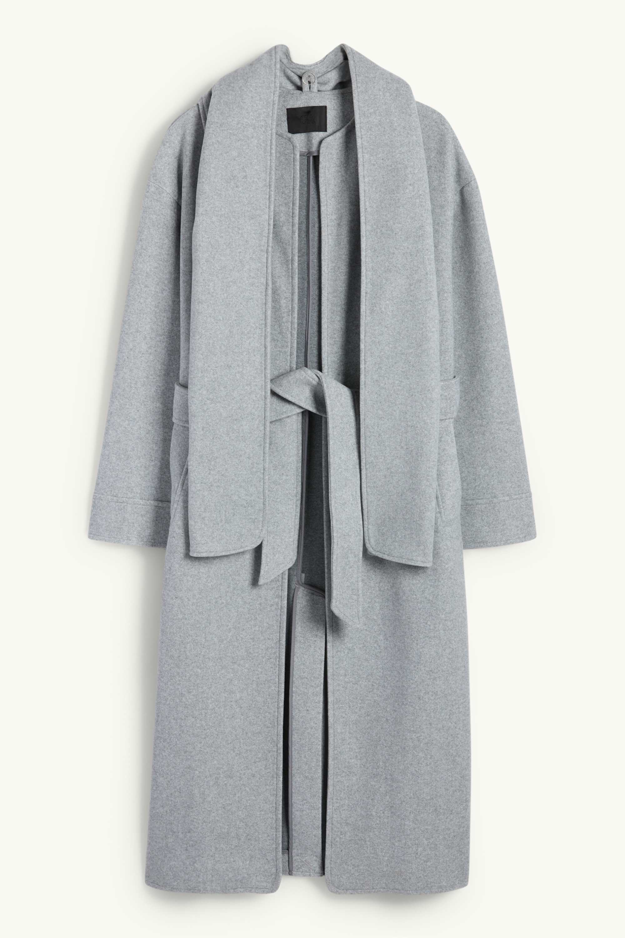 Set - coat and scarf - 2 piece light gray