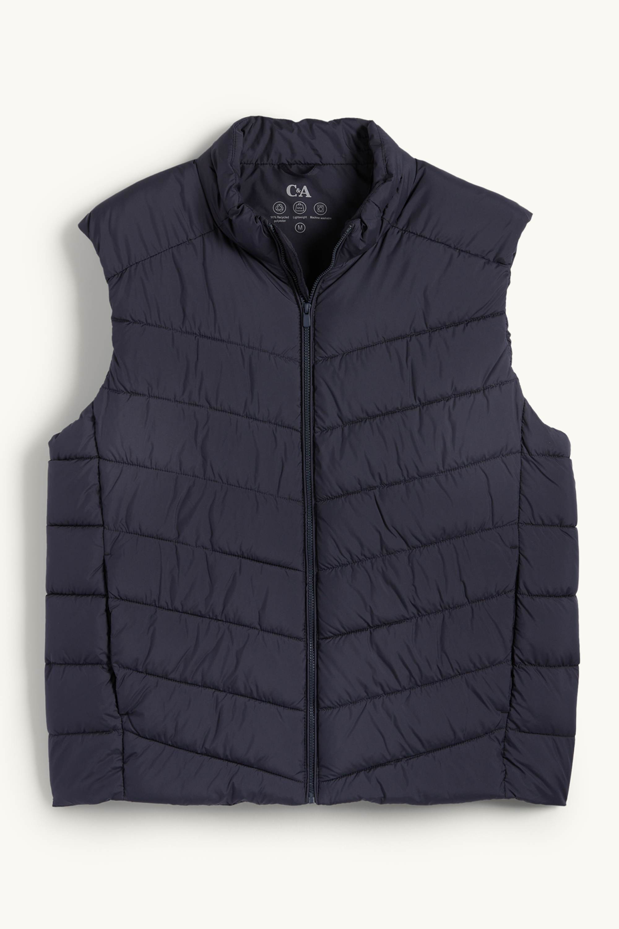 Quilted gilet dark blue
