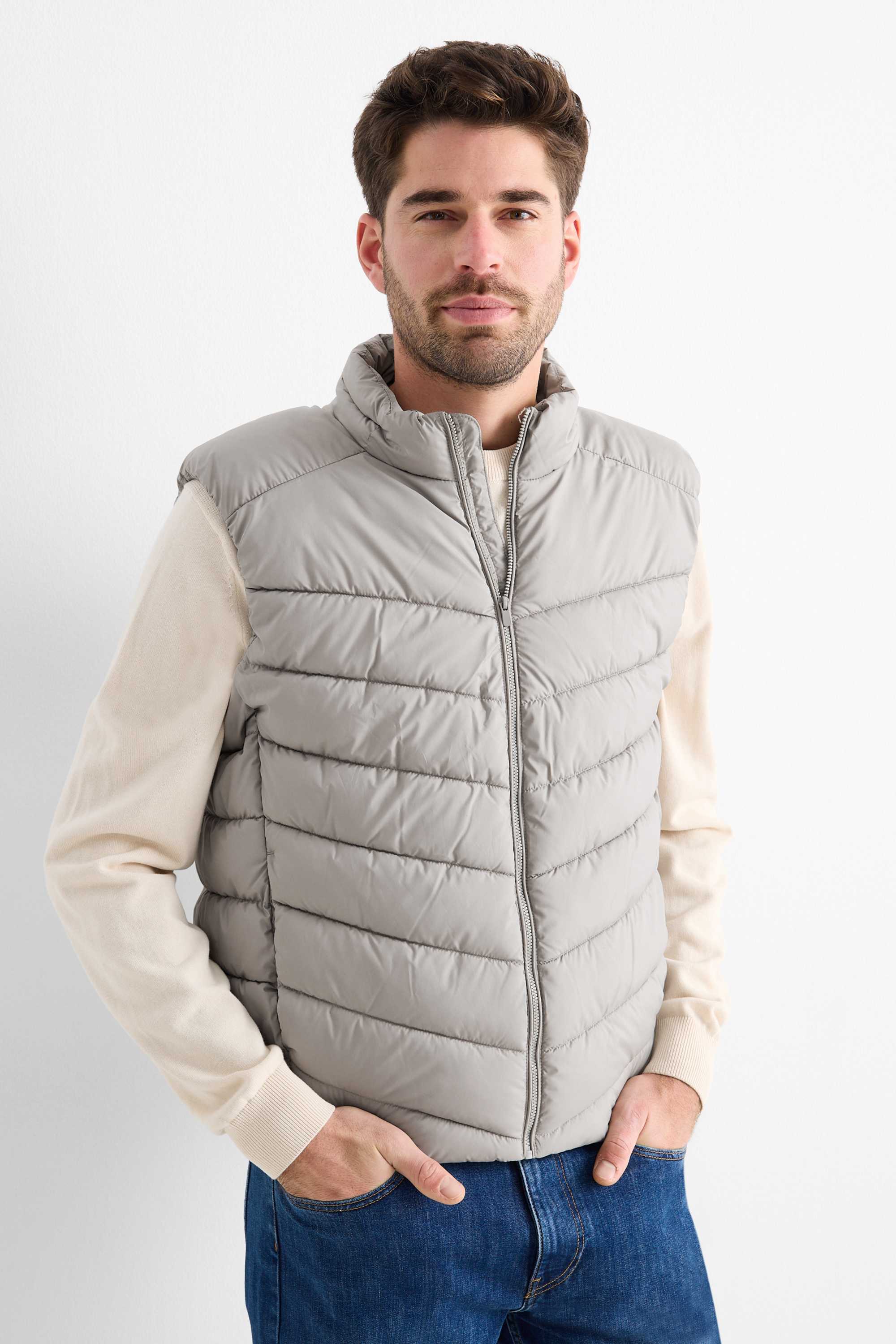 Quilted gilet gray