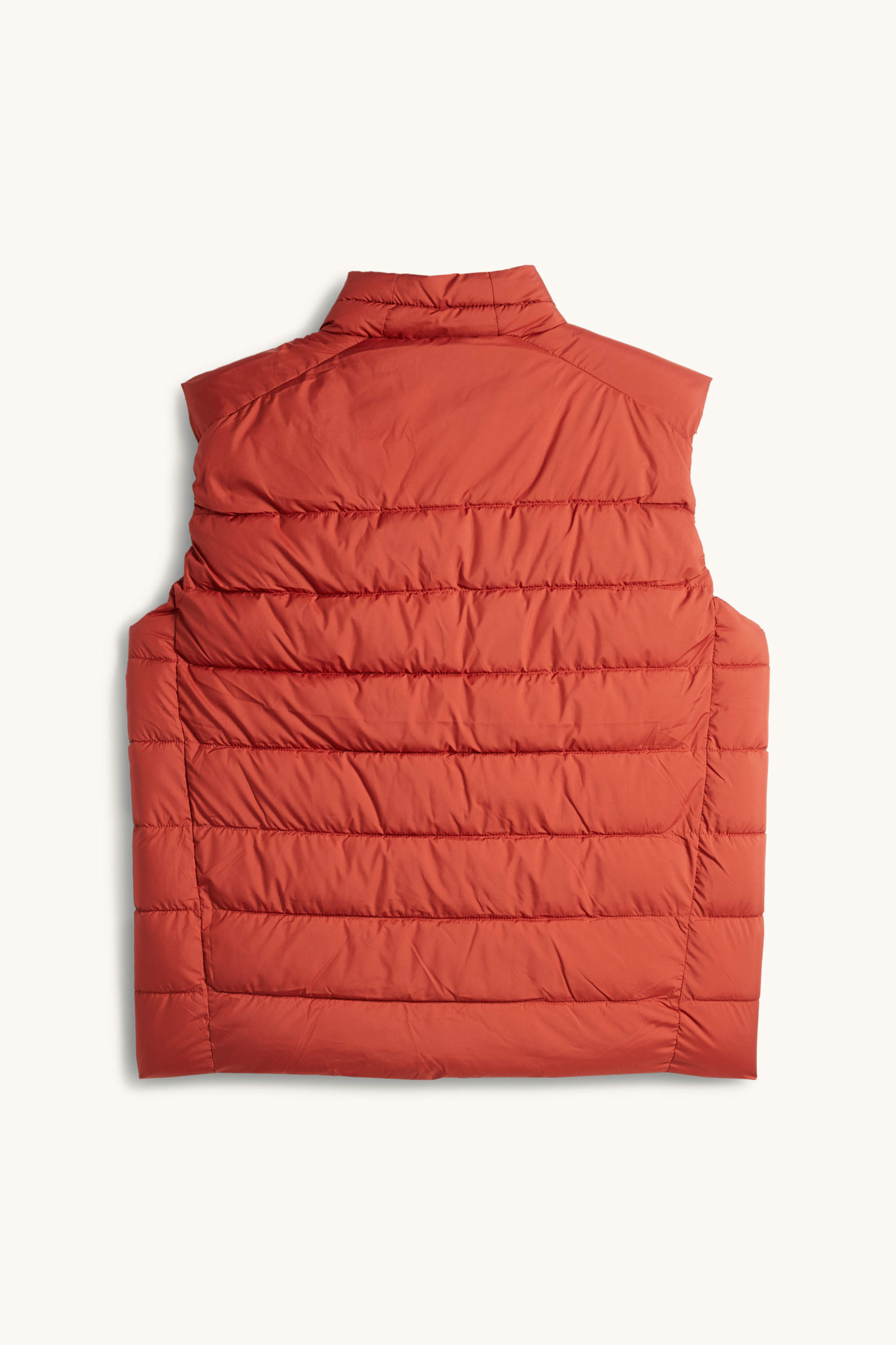 Quilted gilet orange