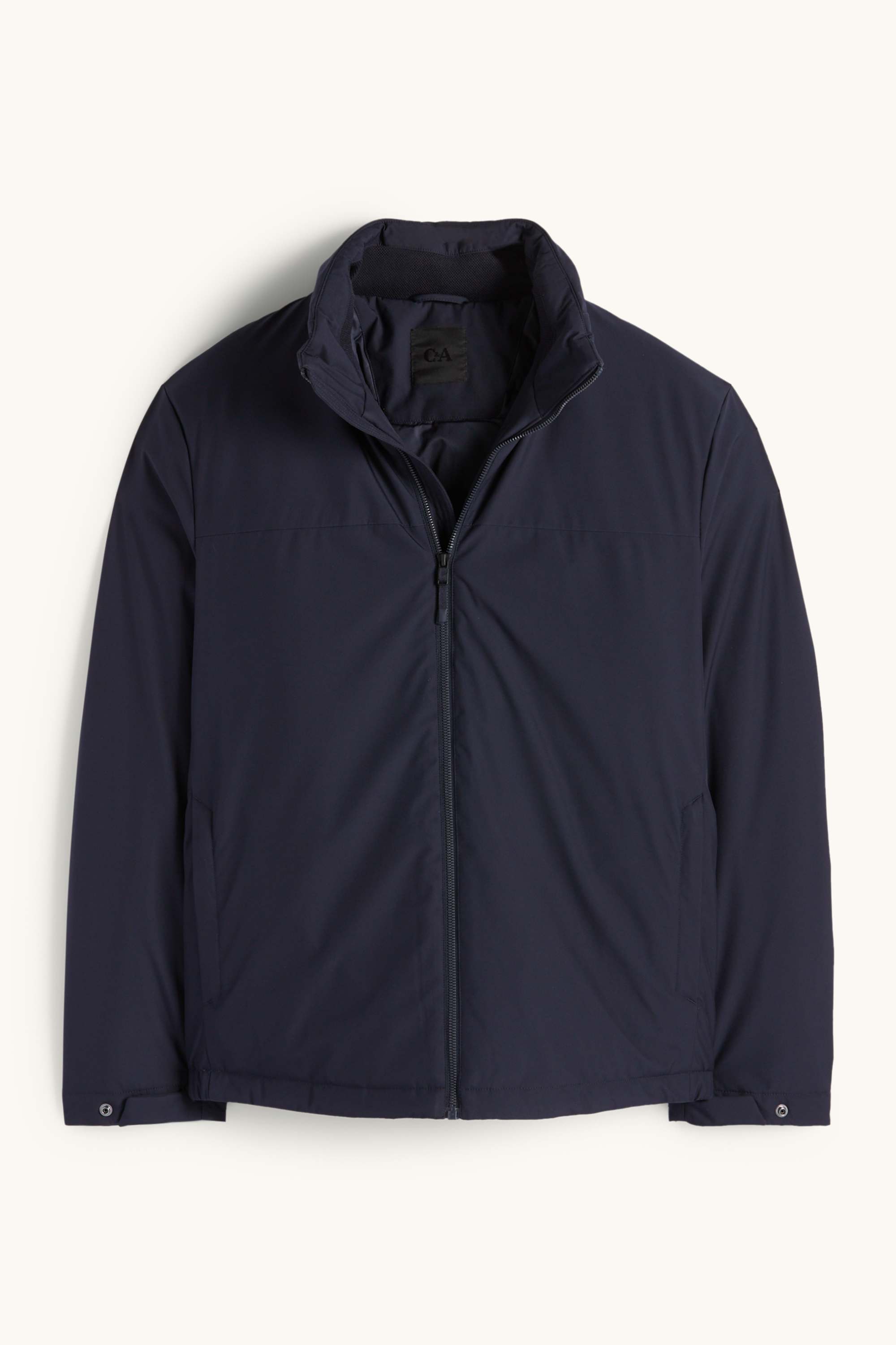Jacket with hood - lined dark blue