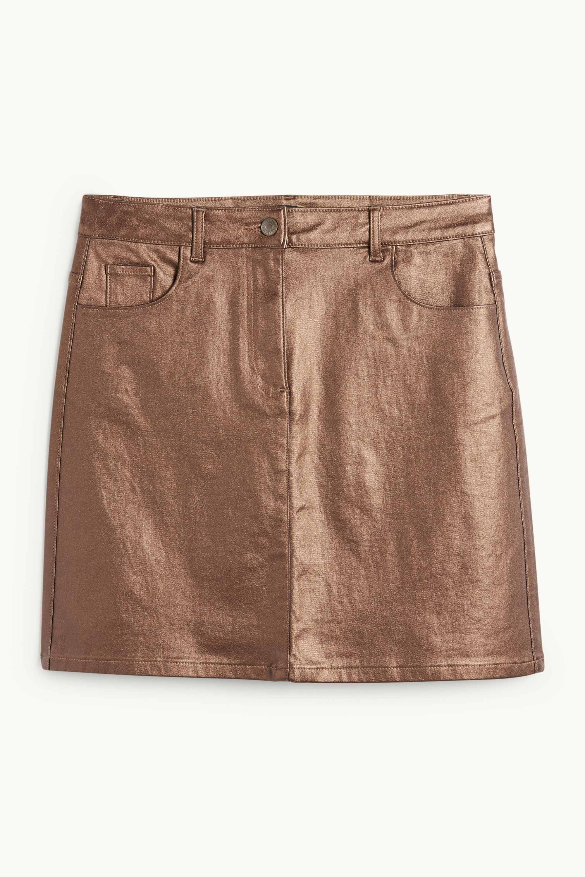 Miniskirt - shiny havanna