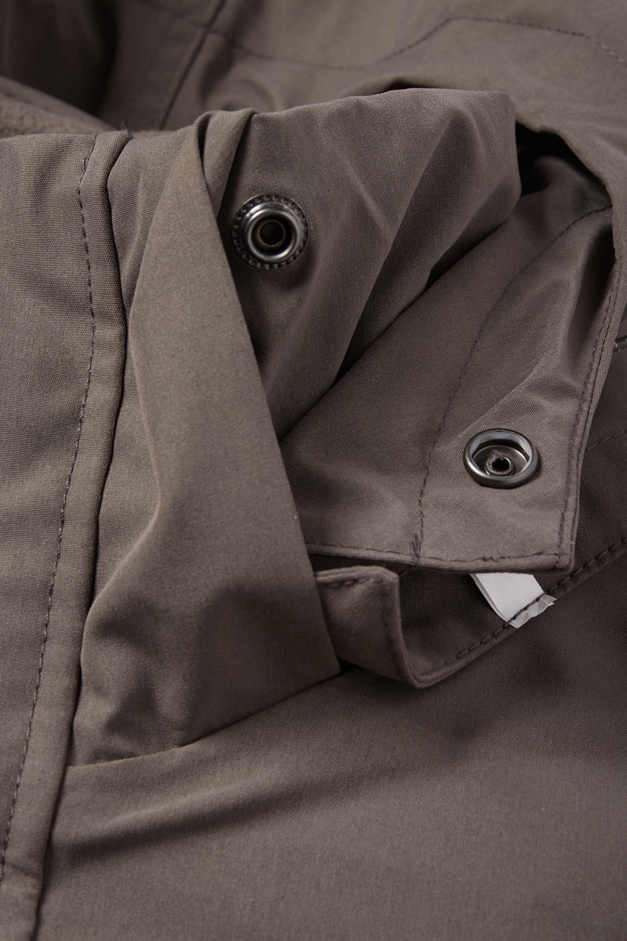 Parka raincoat with hood - lined - waterproof dark gray