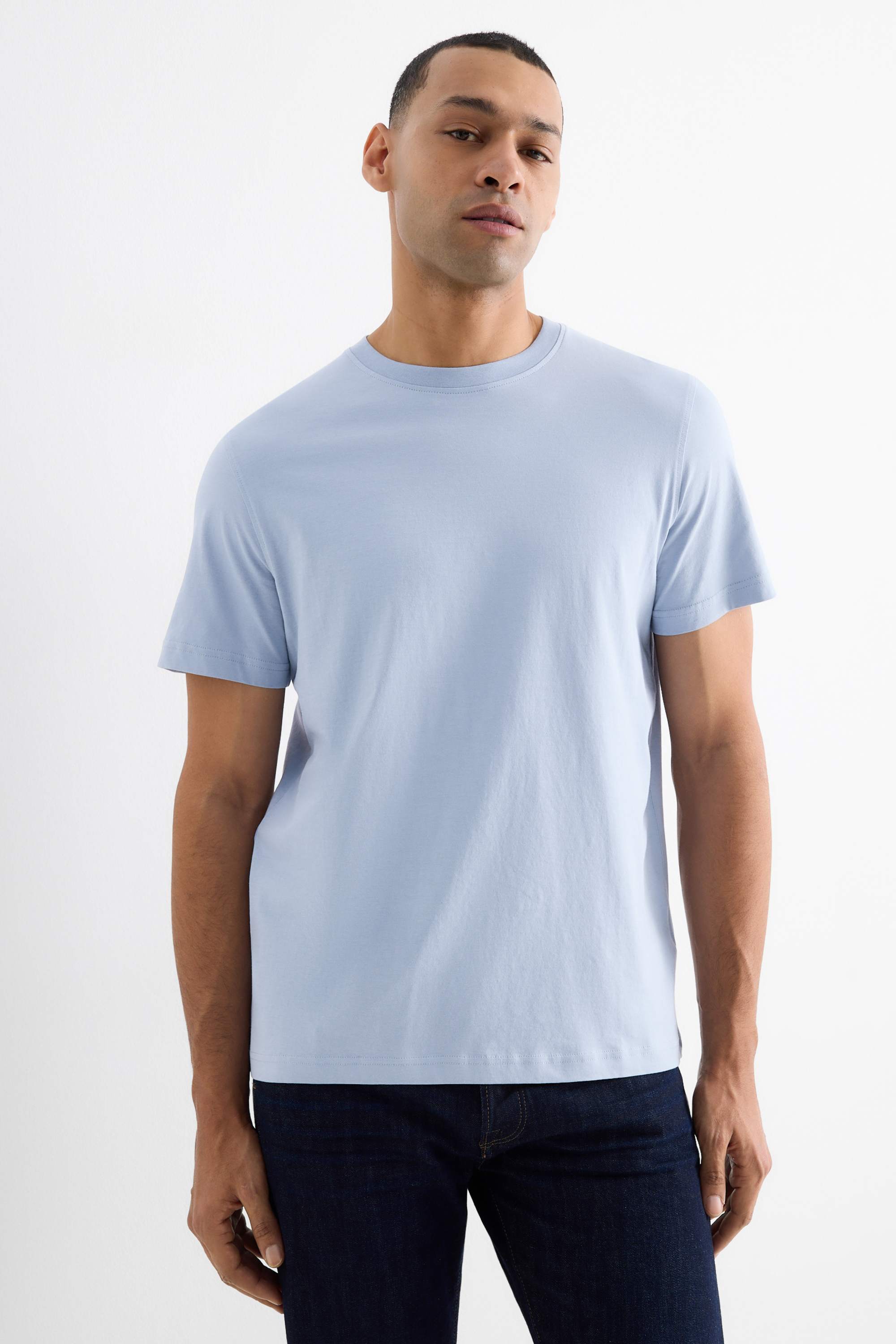T-shirt - regular fit light blue
