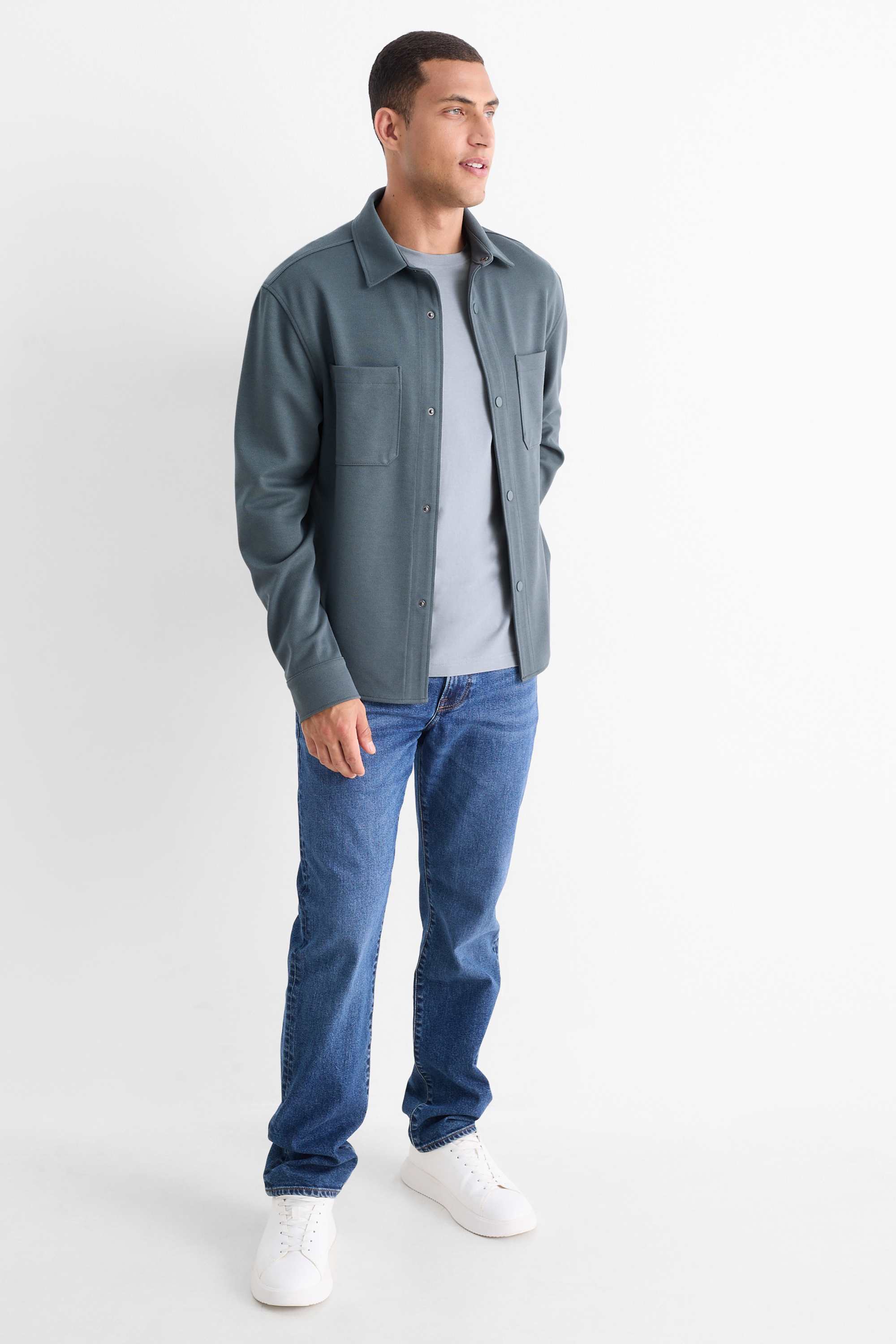 T-shirt - regular fit blue (3)