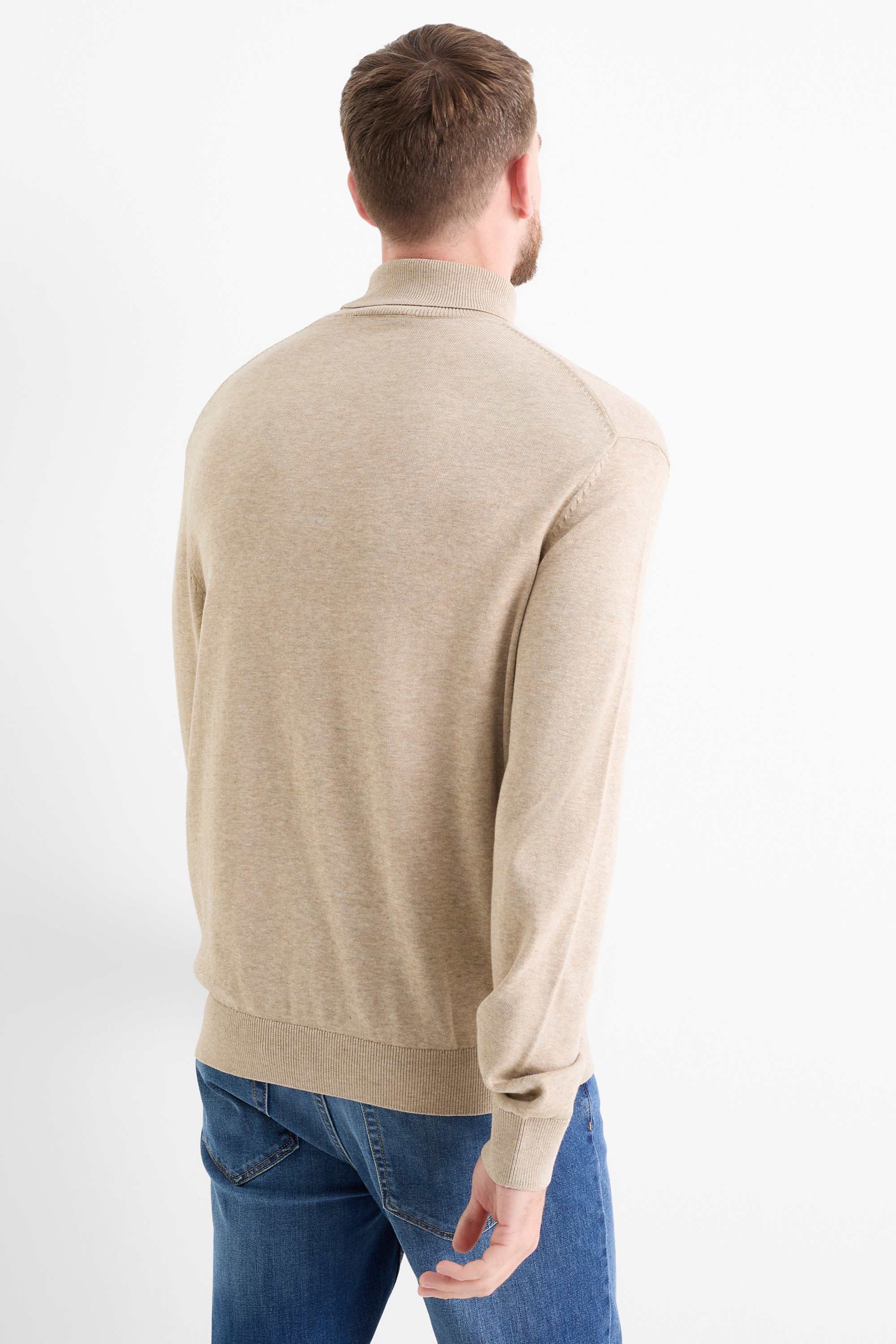 Turtleneck jumper beige