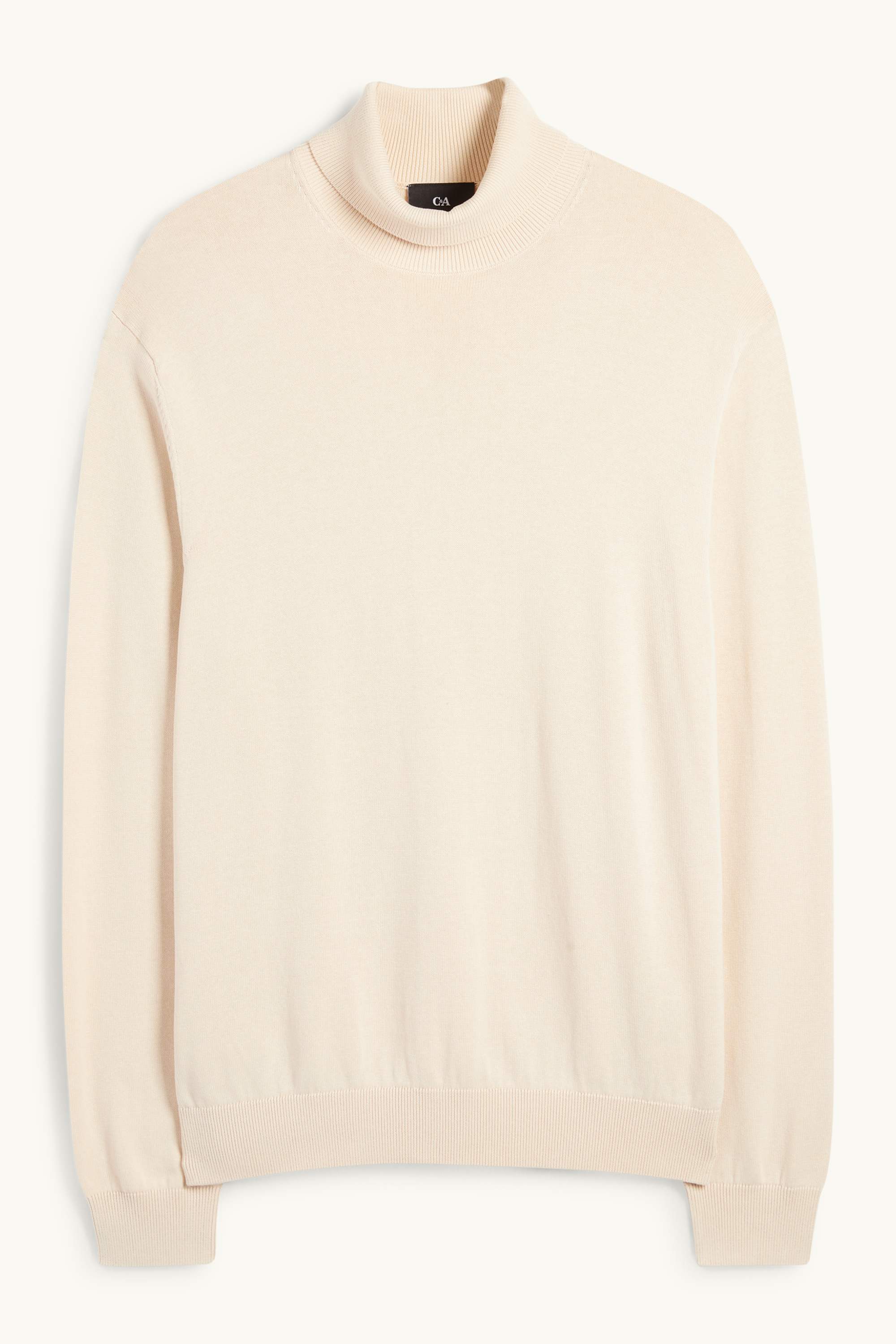 Turtleneck jumper light beige