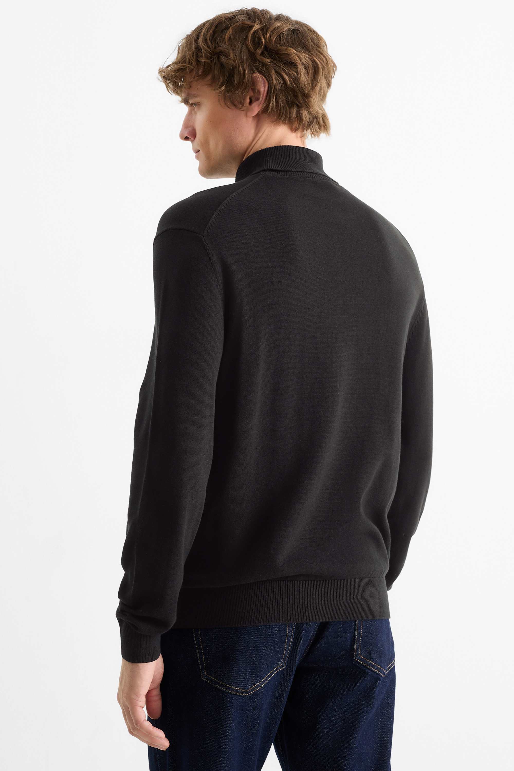 Turtleneck jumper black