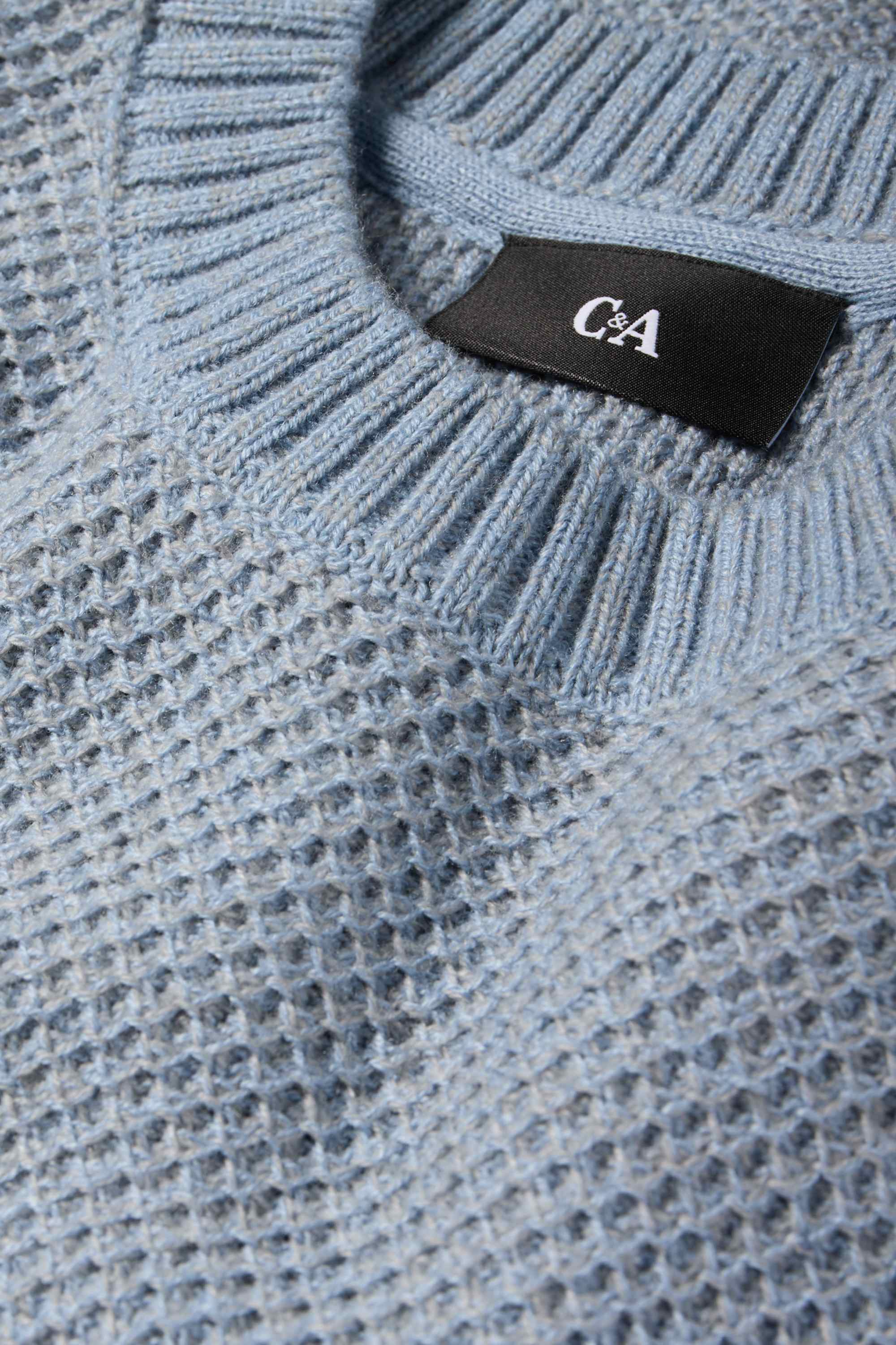 Jumper - textured blue