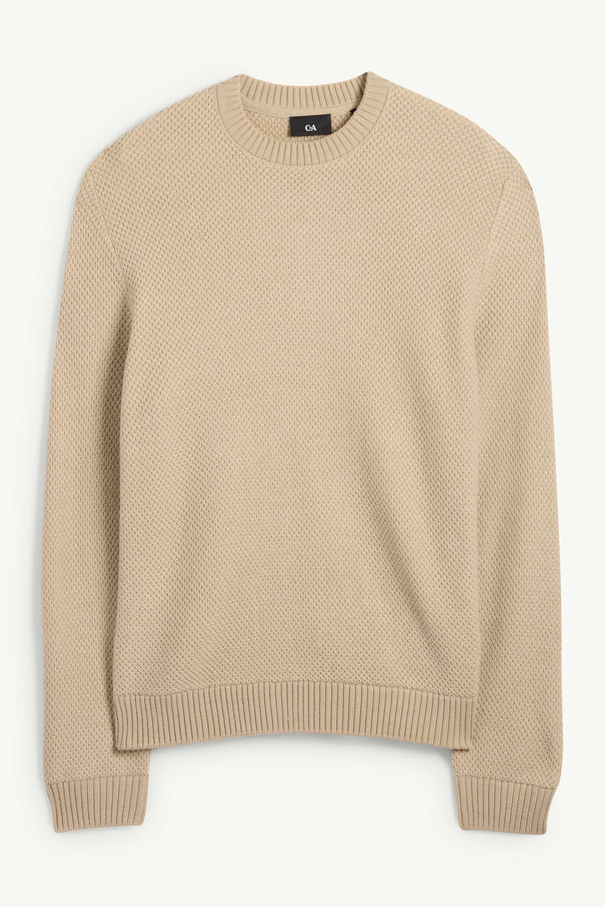 Jumper - textured beige