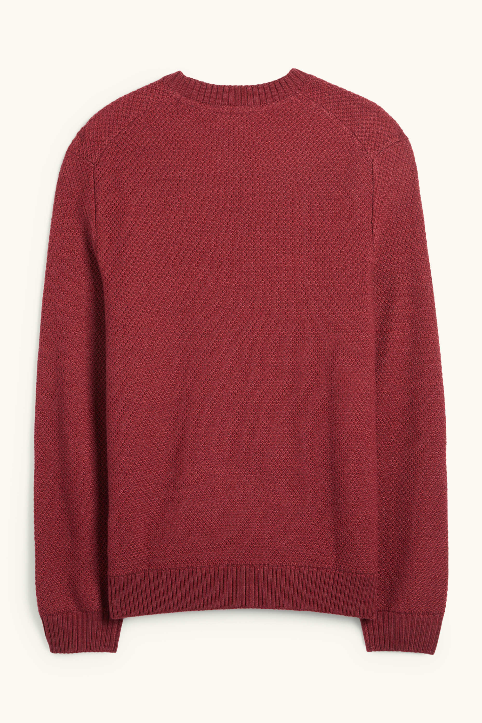 Jumper - textured dark red