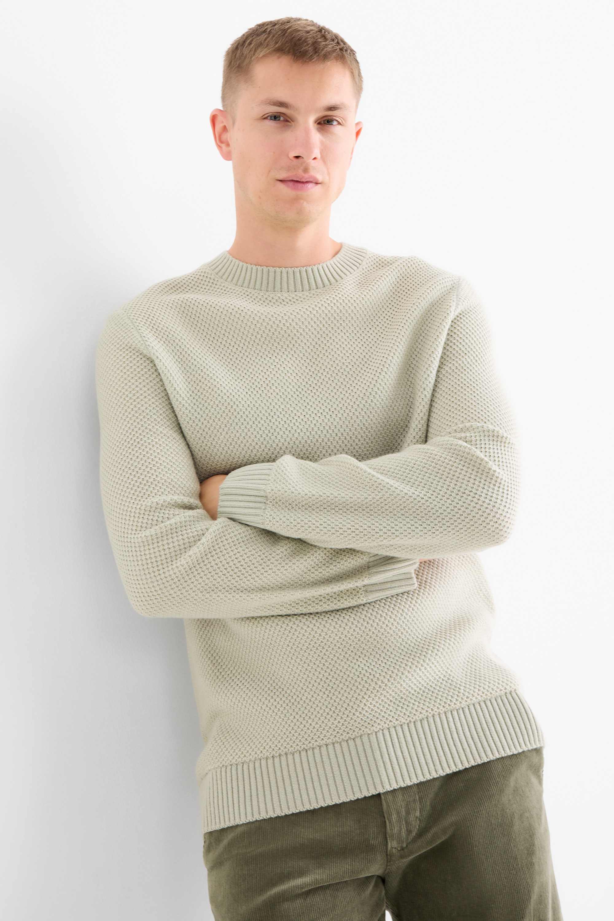 Jumper - textured mint green (7)