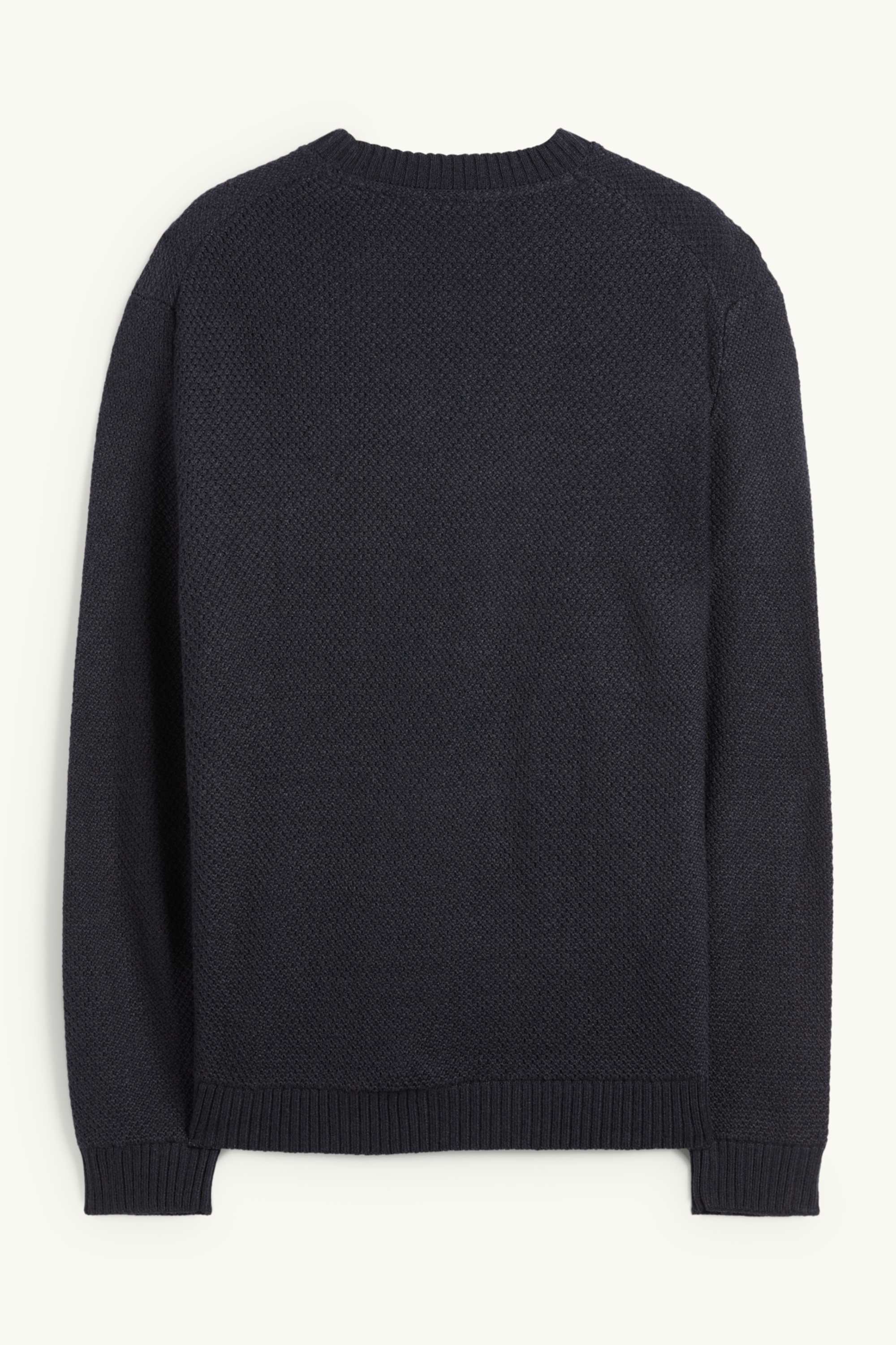Jumper - textured dark blue