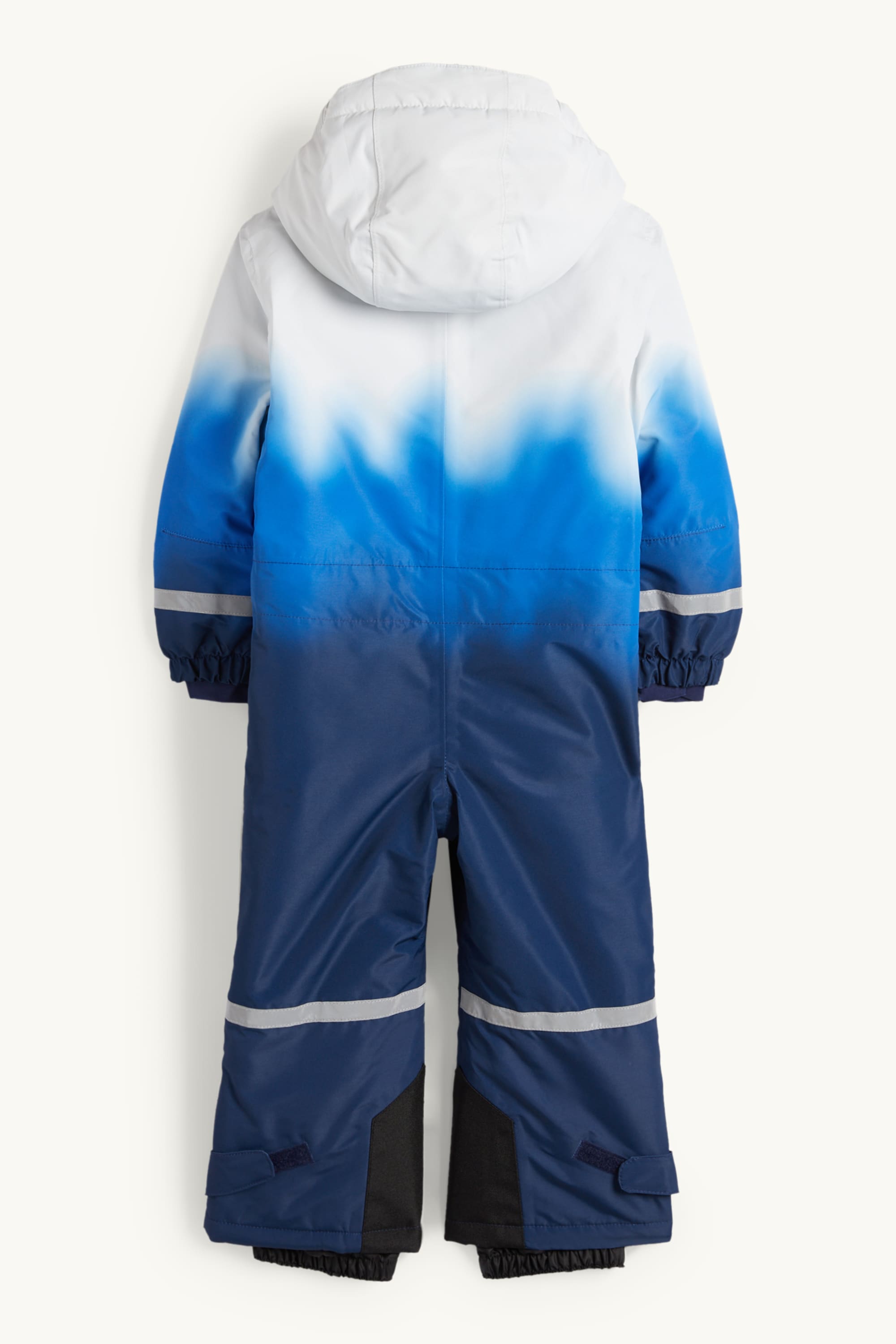 Ski suit with hood - waterproof - patterned blue
