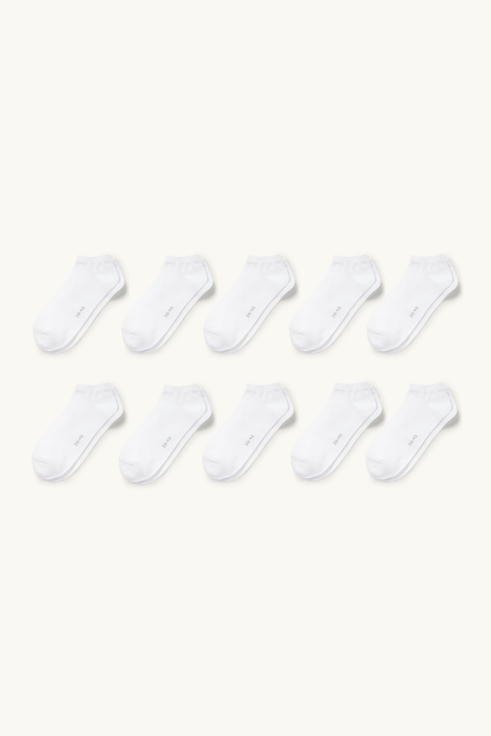 Multipack of 10 - trainer socks white