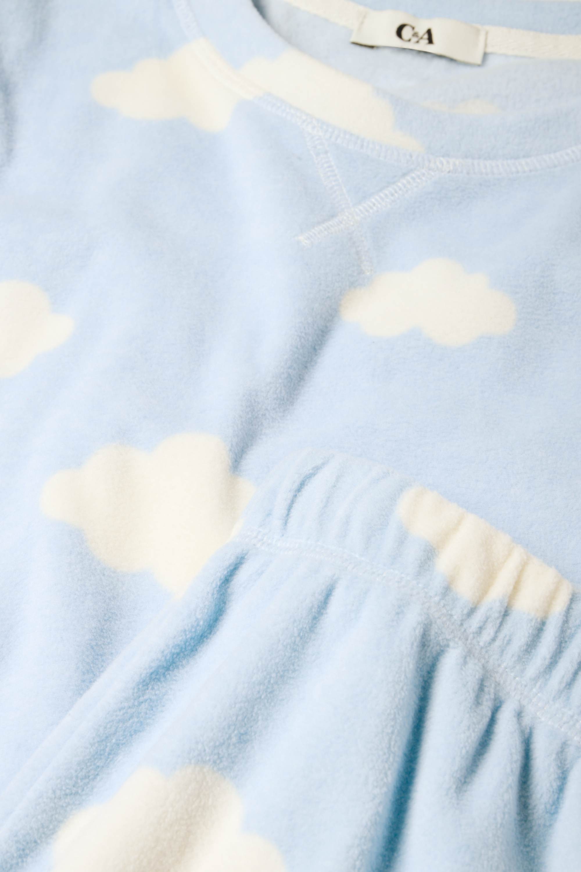 Fleece pyjamas light blue