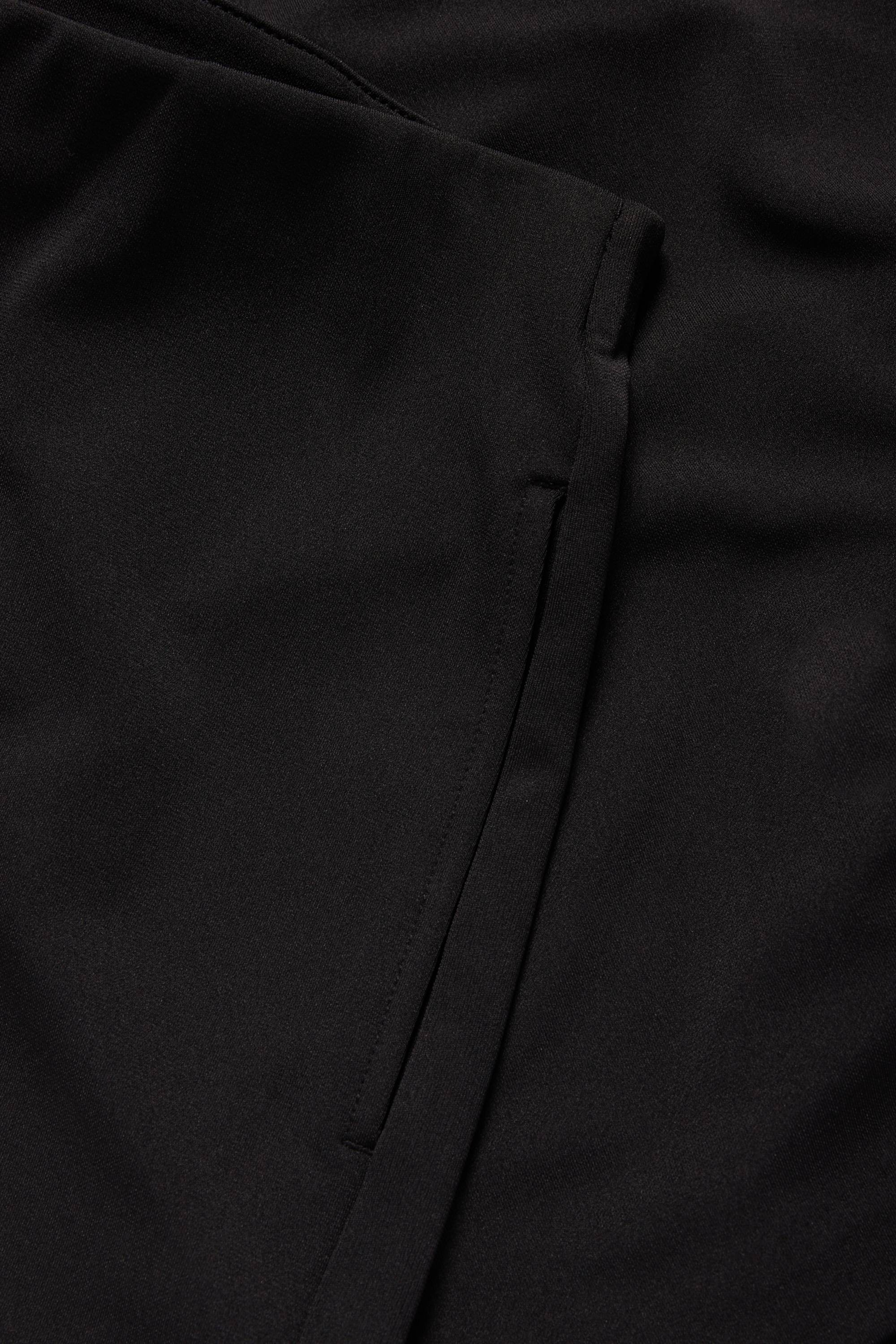 Jersey trousers - high waist - wide leg black