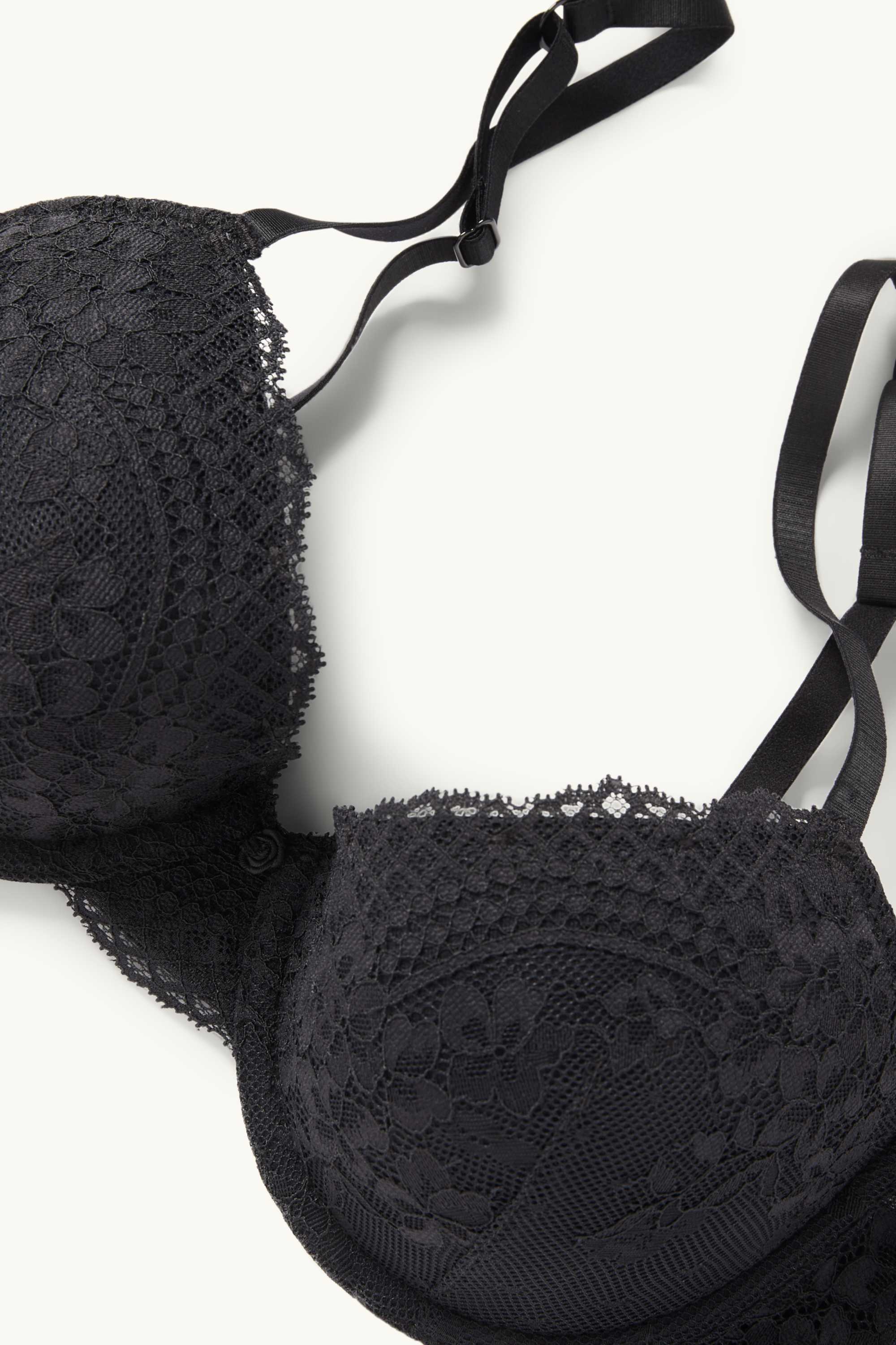 Underwire bra - DEMI - padded black