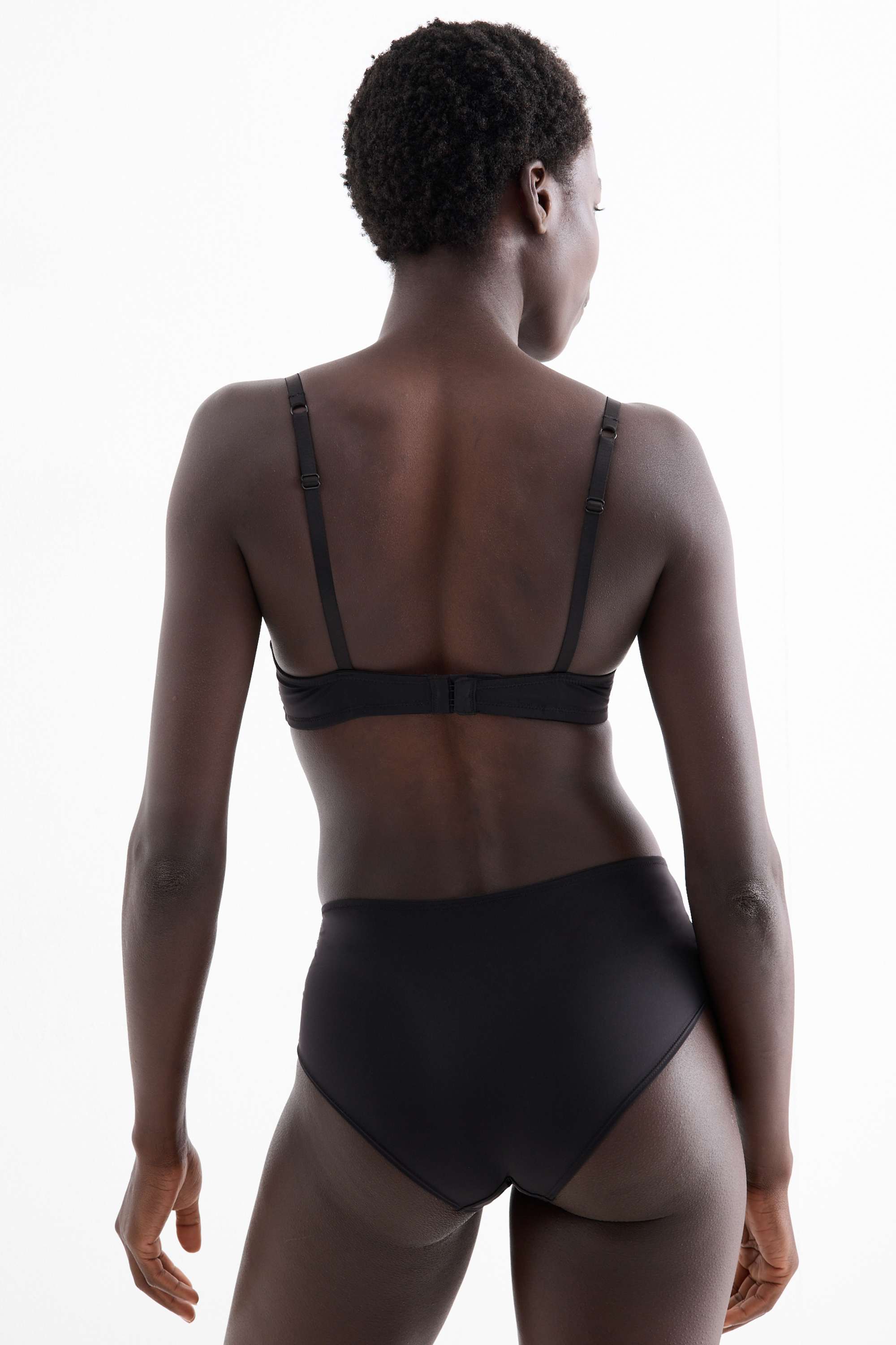 Underwire bra - DEMI - padded bordeaux / black